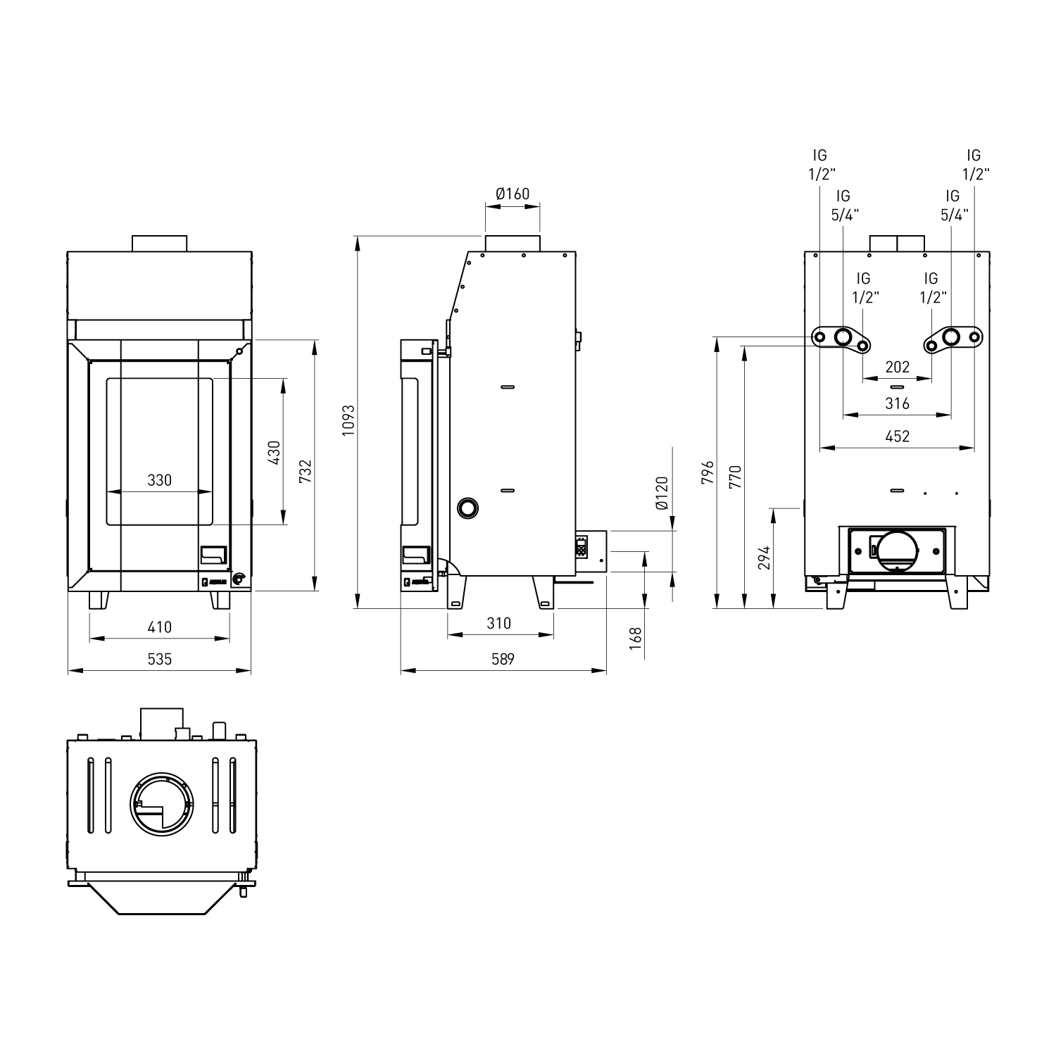 Aquaflam 7 Prisma Basic Insert de Cheminée à Eau