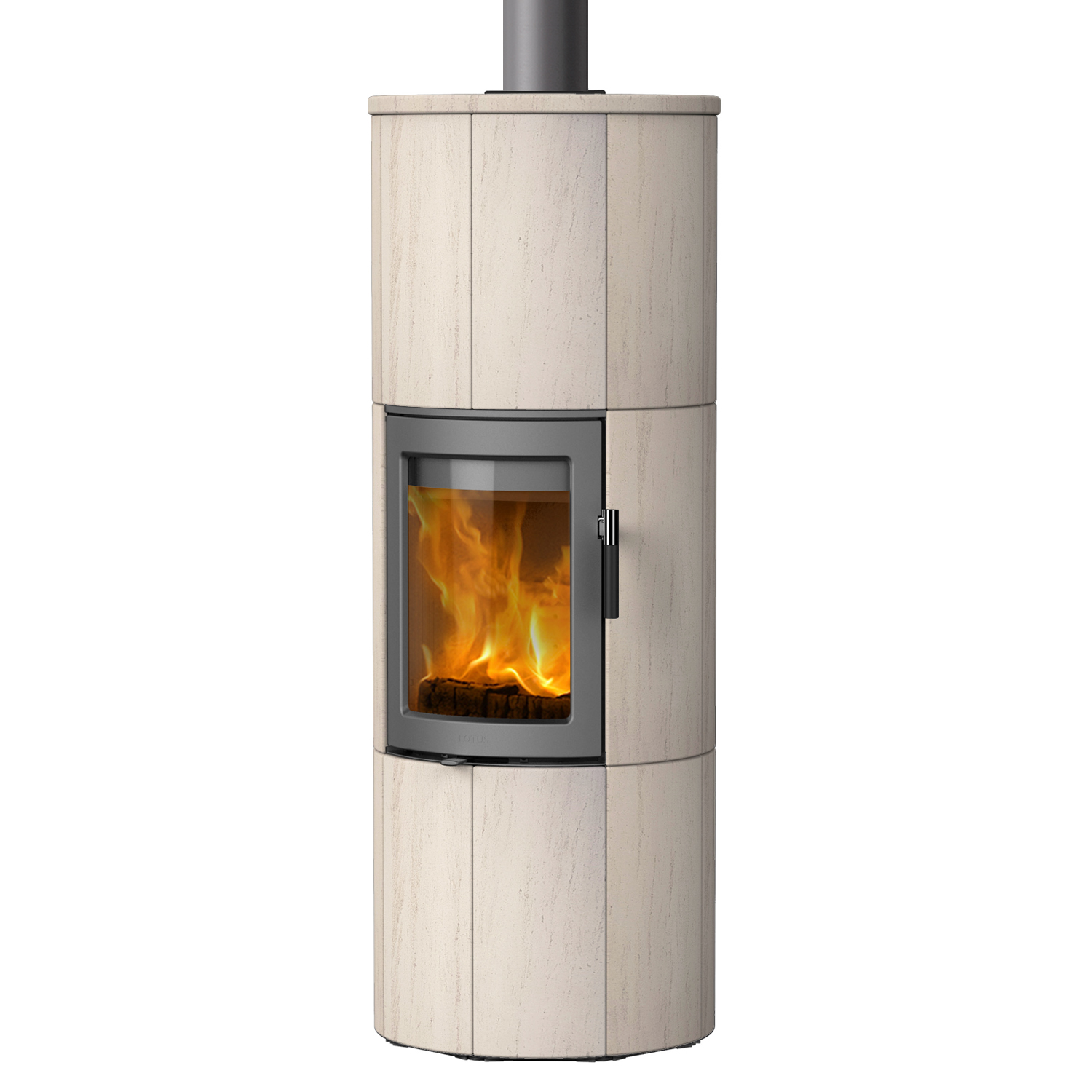 Lotus Maestro 152 Poêle à bois Gris/Calcaire, évacuation des fumées par le haut, DIBt