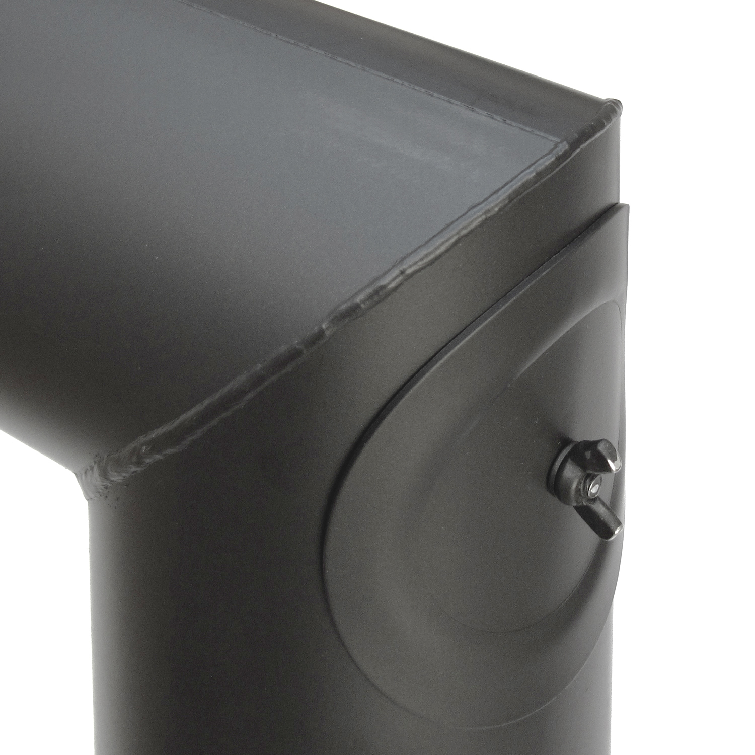 Raik Basic ensemble de coudes de tuyau de fumée 130mm gris fonte 2 pièces – rectangulaire pour tuyau de fumée / conduit de fumée