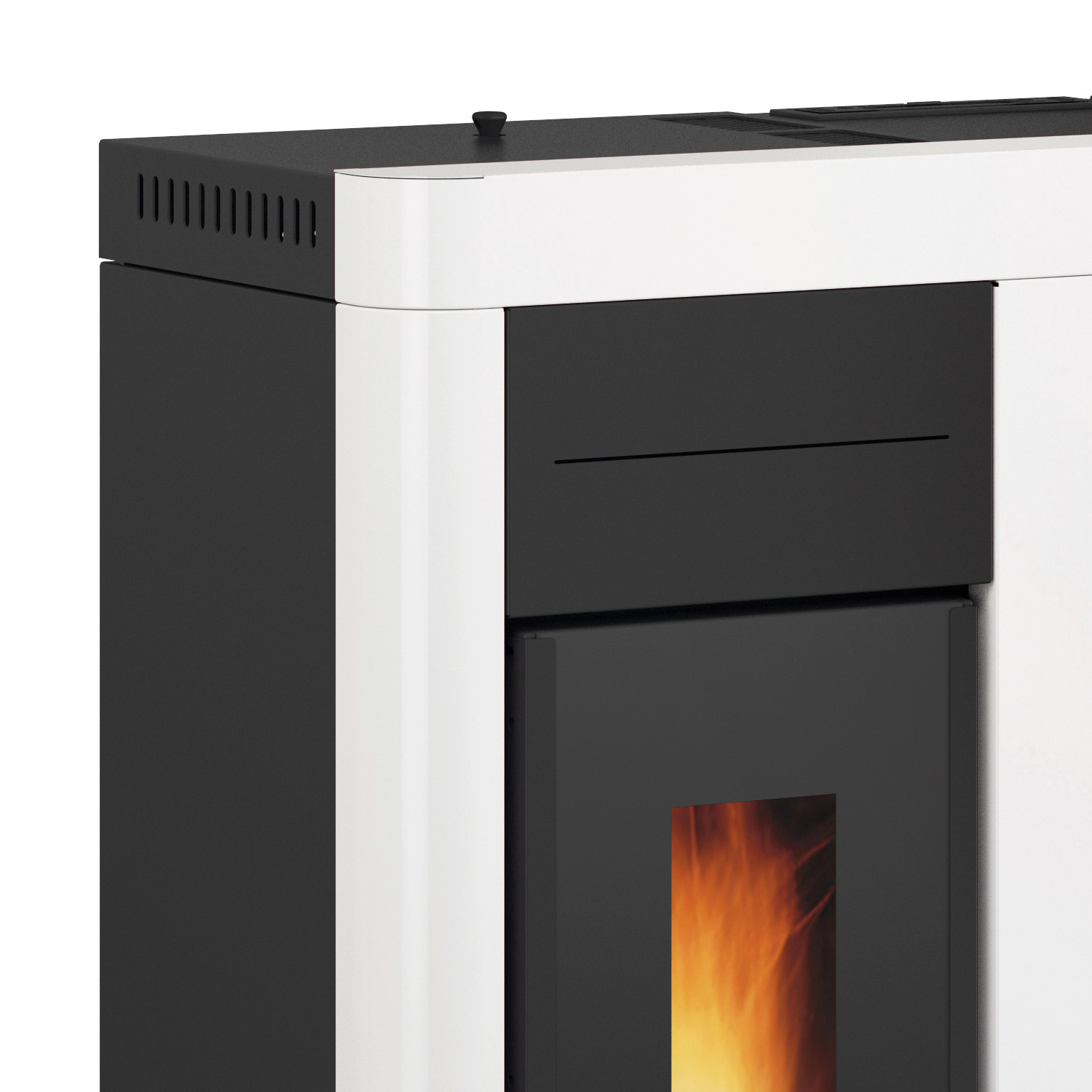 poêle à granulés bouilleur blanc