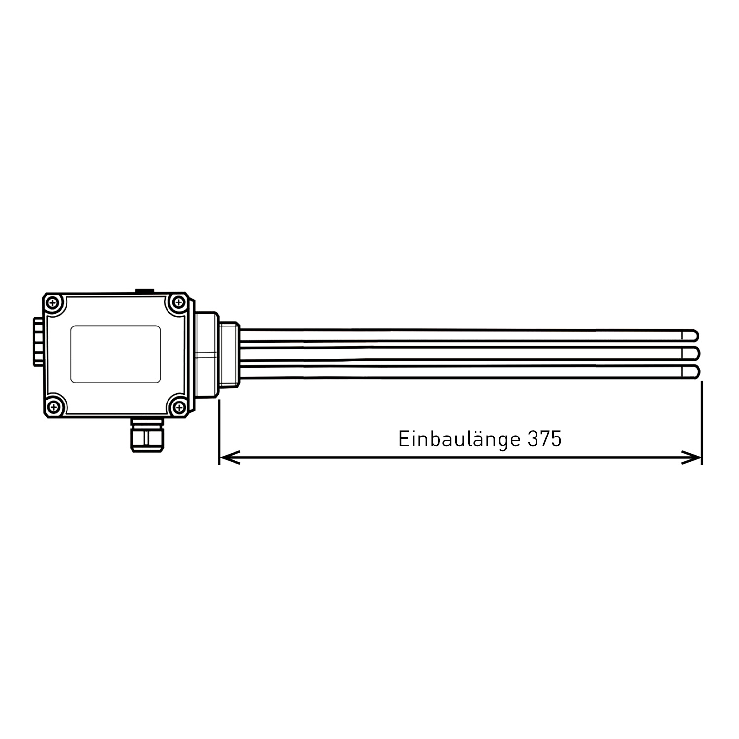 Résistance électrique à visser / Cartouche chauffante ESH 3.00 - 3 kW - 375 mm