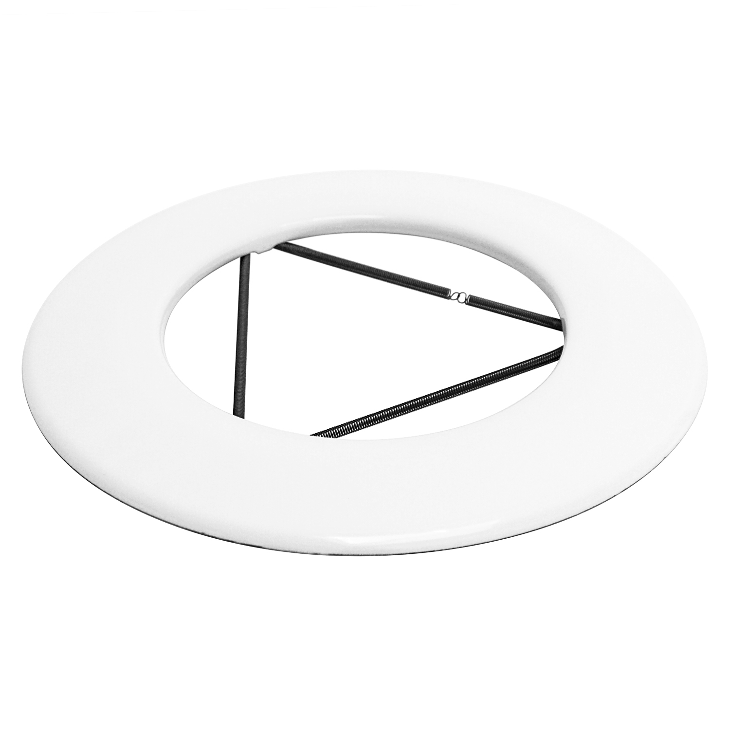 Raik Tuyau de Fumée / Tuyau de Poêle Émaillé 130mm - Rosace Murale avec Ressort Blanc