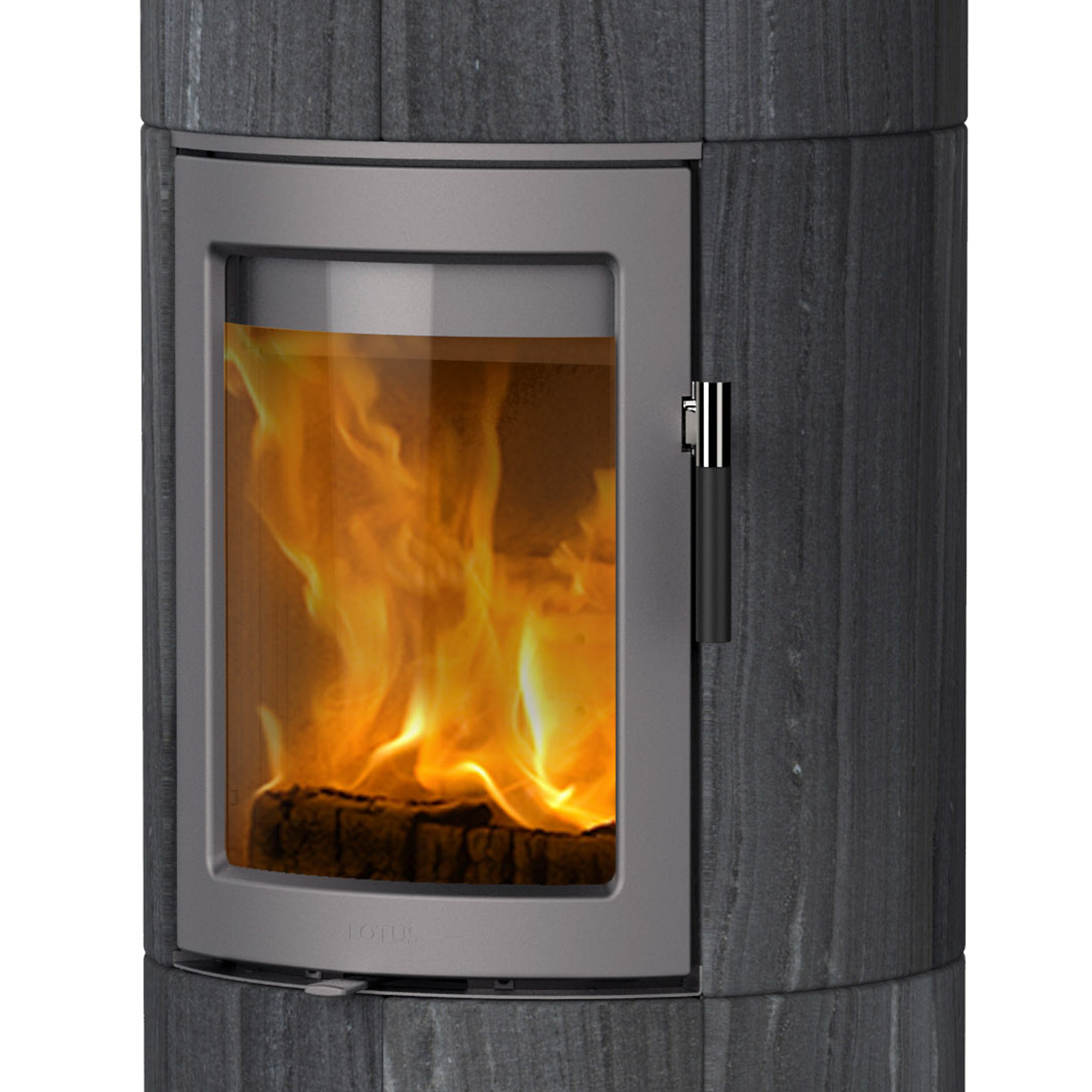 Lotus Maestro 152 poêle à bois gris/ Indian Night, sortie de fumée arrière