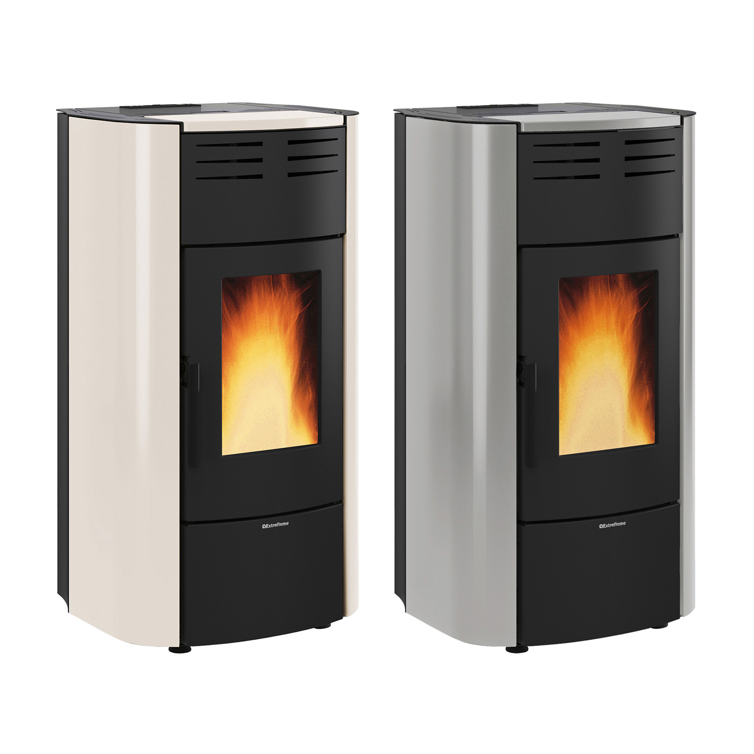 Extraflame Raffaella Idro H18 Poêle à granulés hydraulique Acier Gris clair
