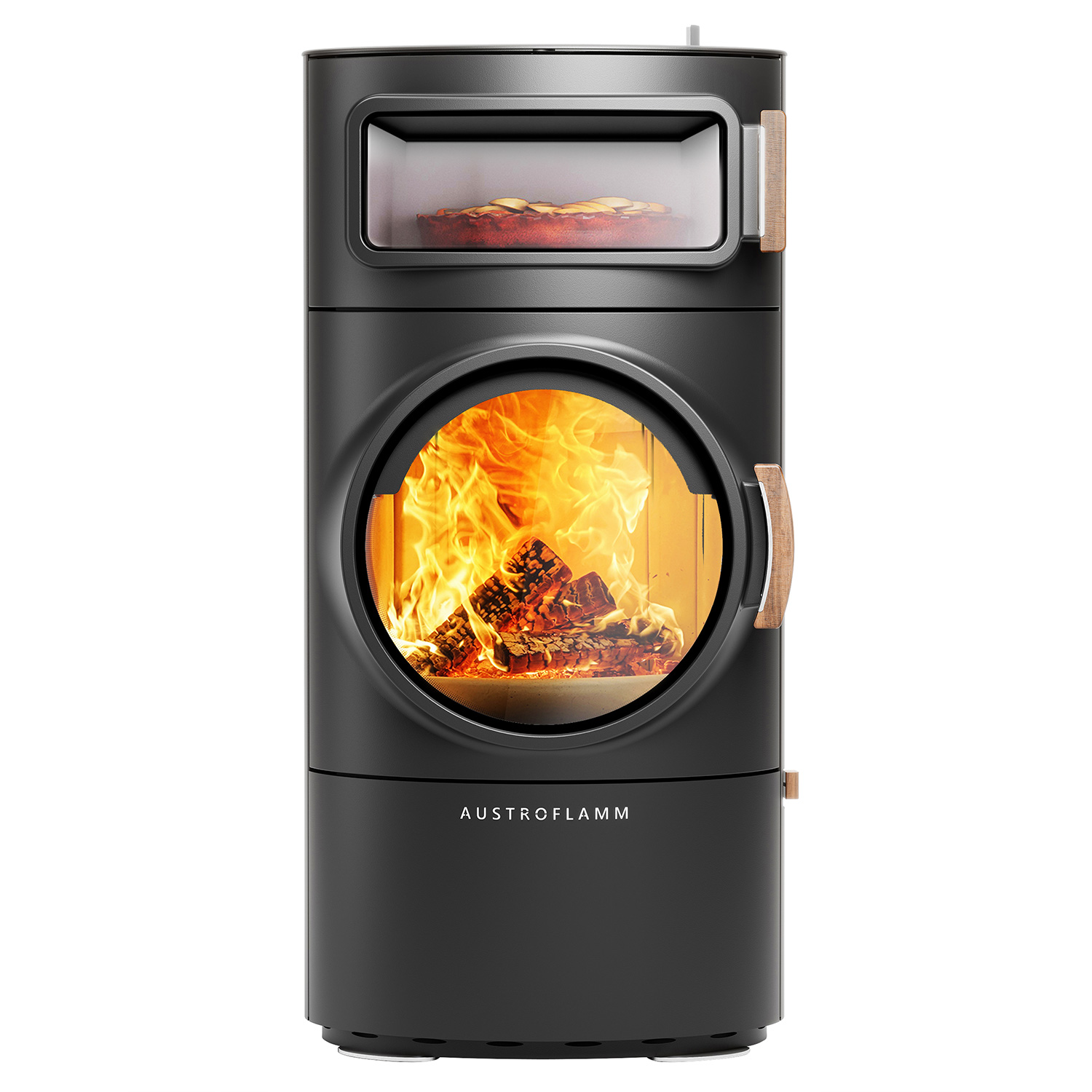 Austroflamm Clou Xtra Back Poêle à bois Acier Noir + 1 m³ de bois de chauffage gratuit
