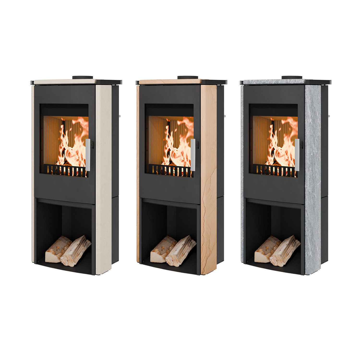 Haas+Sohn Montegrotto III Poêle à bois Noir / Woodstone