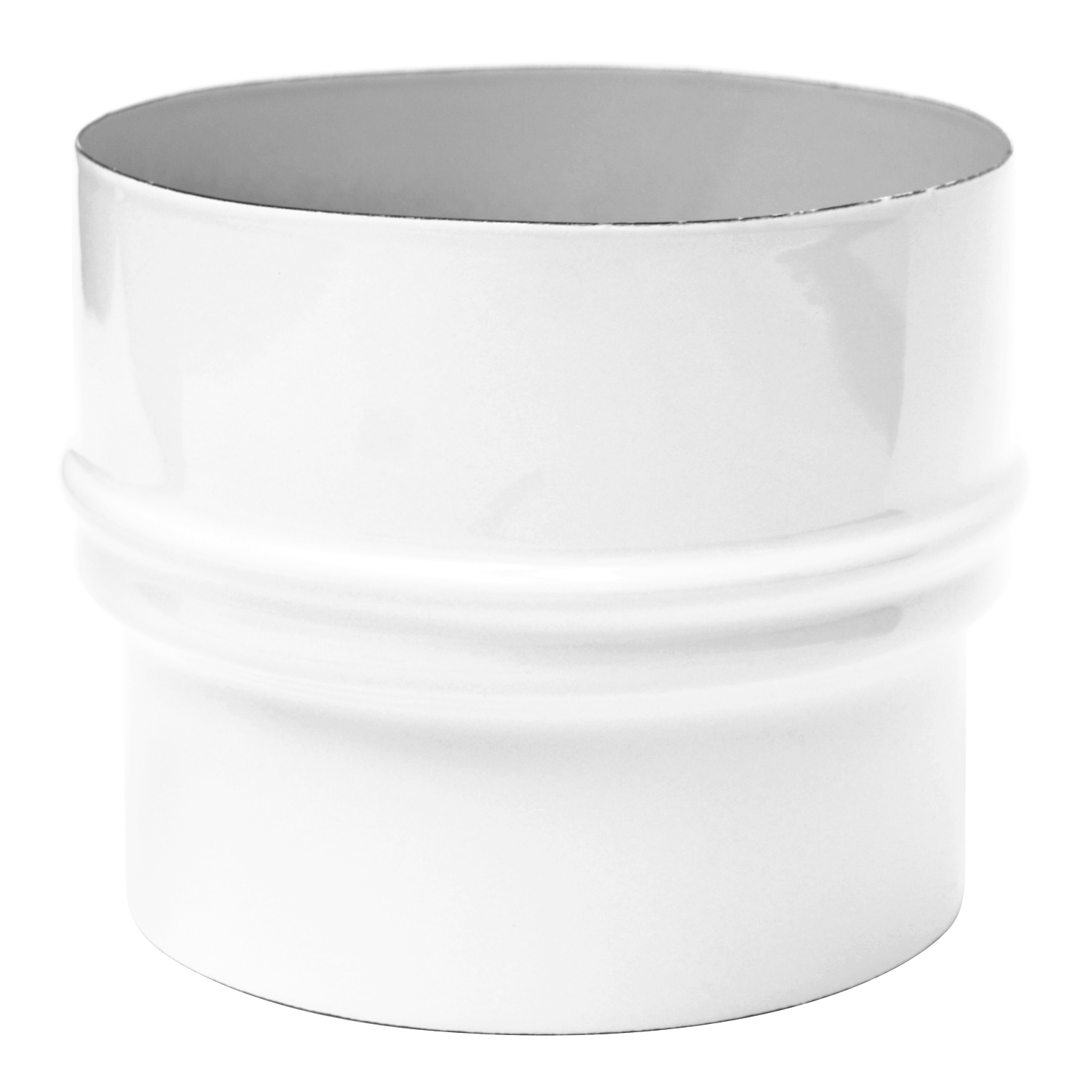 Extension de tuyau de poêle / conduit de fumée émaillé 130mm - 150mm blanc