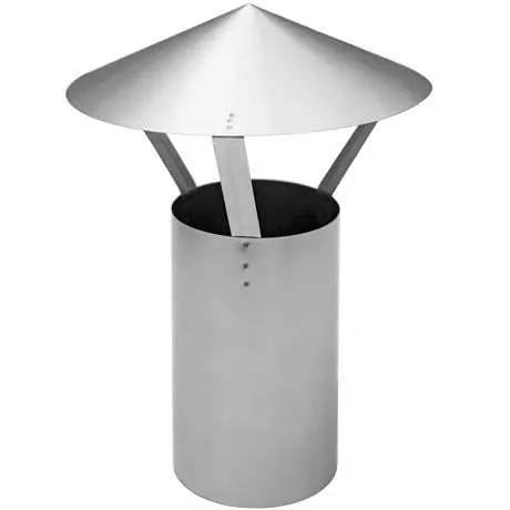 Chapeau pare-pluie en acier inoxydable pour conduits de cheminée.