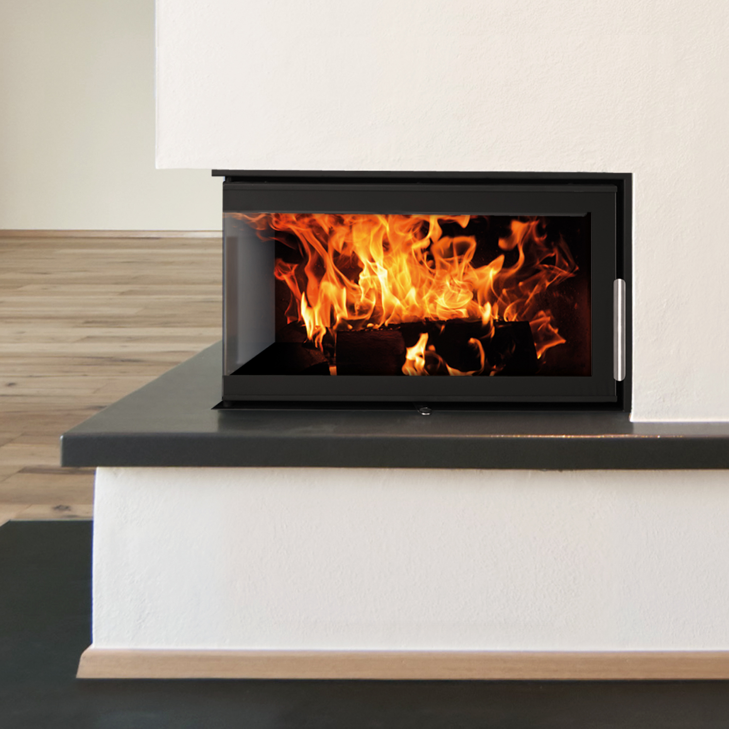Insert de cheminée avec récupération d'eau Schmitzker No2 Gauche 17 kW