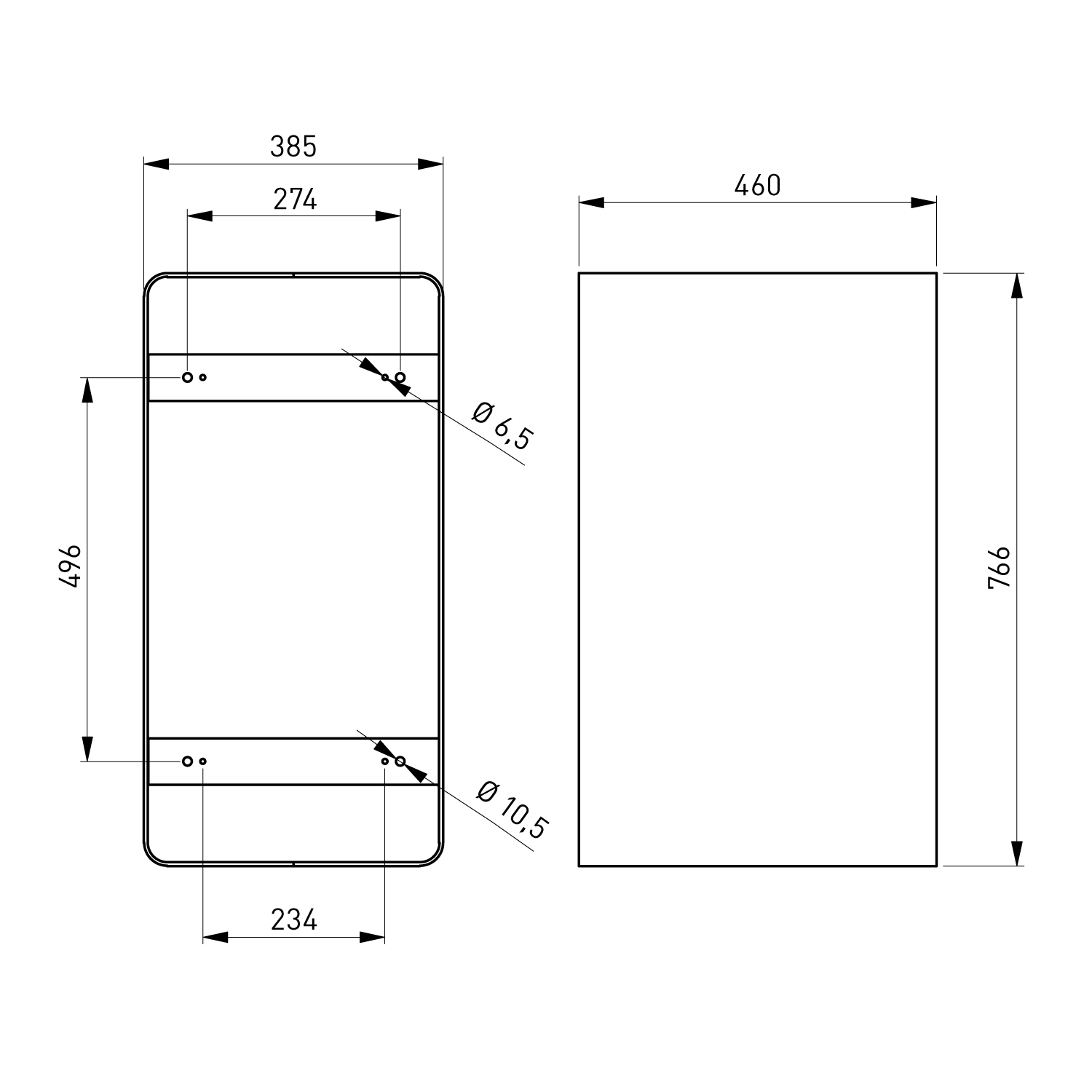 HS Flamingo Deluxe 1 Étagère en Bois Noire
