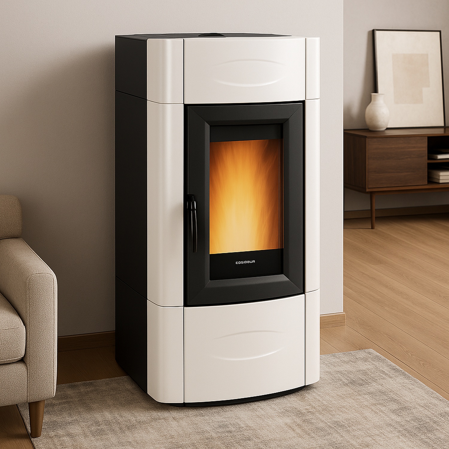 Extraflame ISIDORA IDRO H23 5.0 EVO - Blanc poêle à granulés bouilleur EVOLUTION LINE