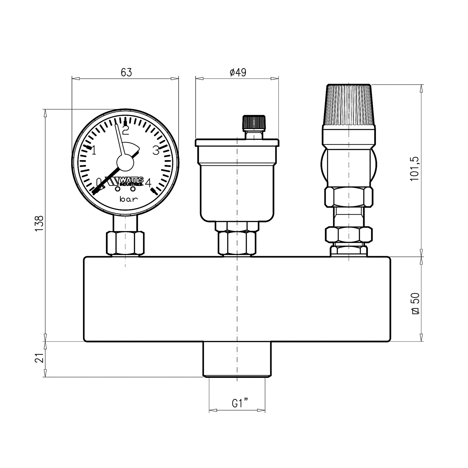 Groupe de sécurité pour chaudière WATTS KSG 30