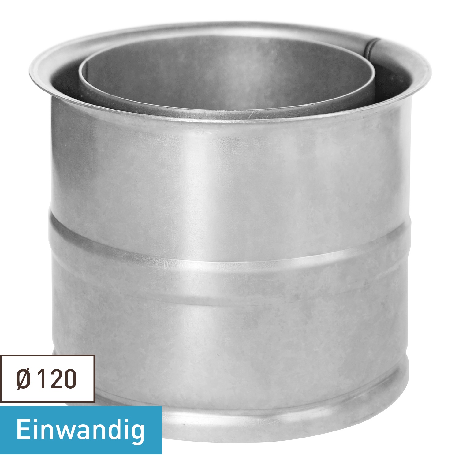 Raik Tuyau de fumée / Tuyau de poêle 120mm - Doublure double paroi non revêtue