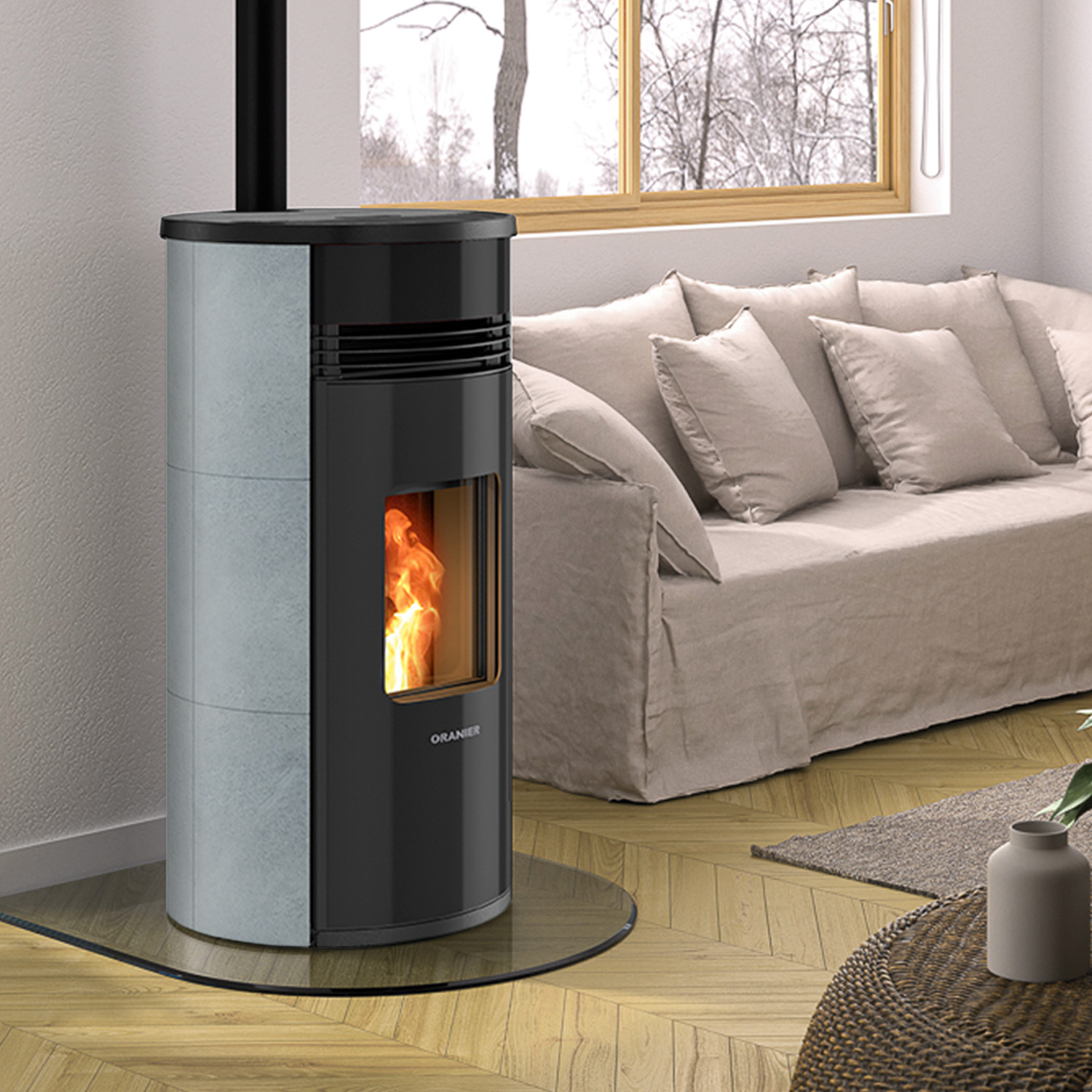 Oranier Sando 60 poêle à granulés pierre ollaire LAS