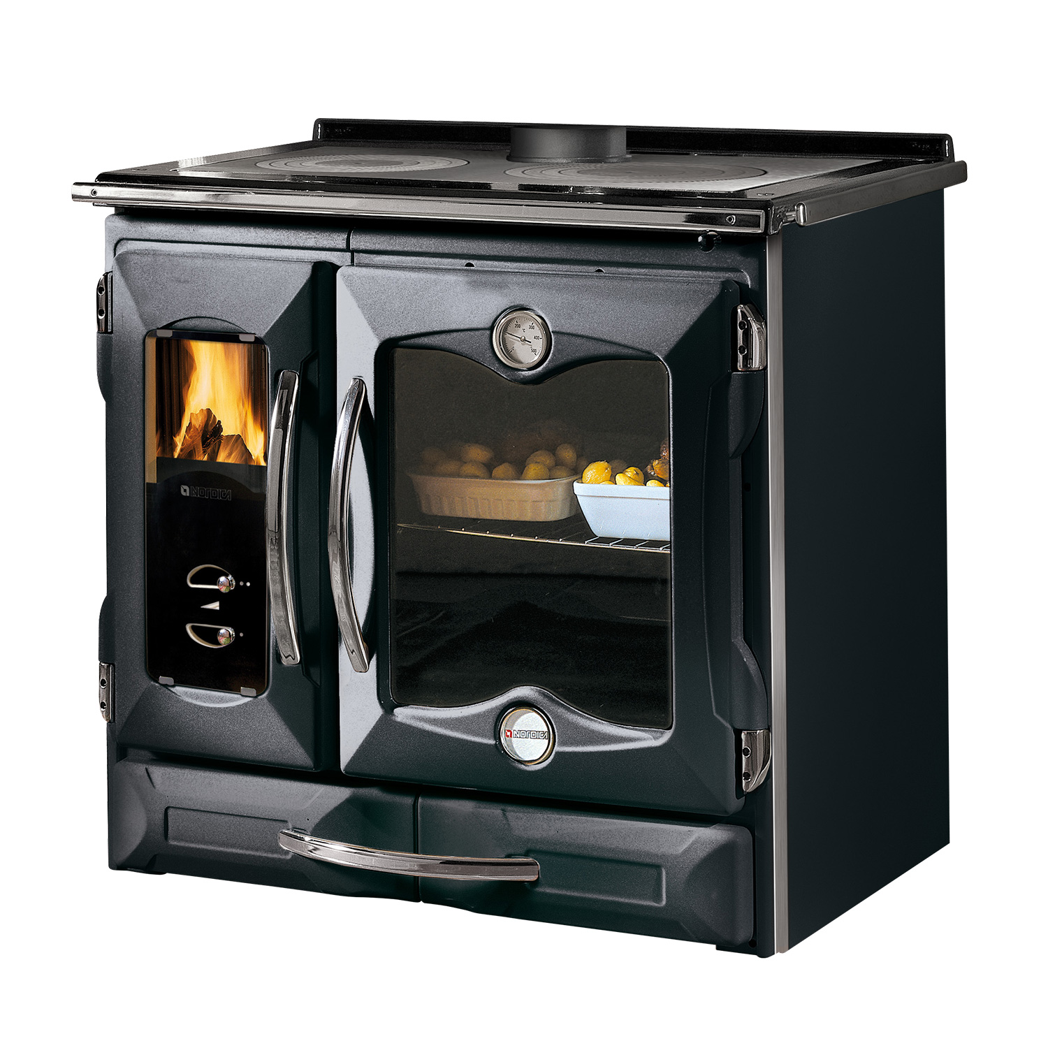 La Nordica Suprema 16 cuisinière à bois fonte noir