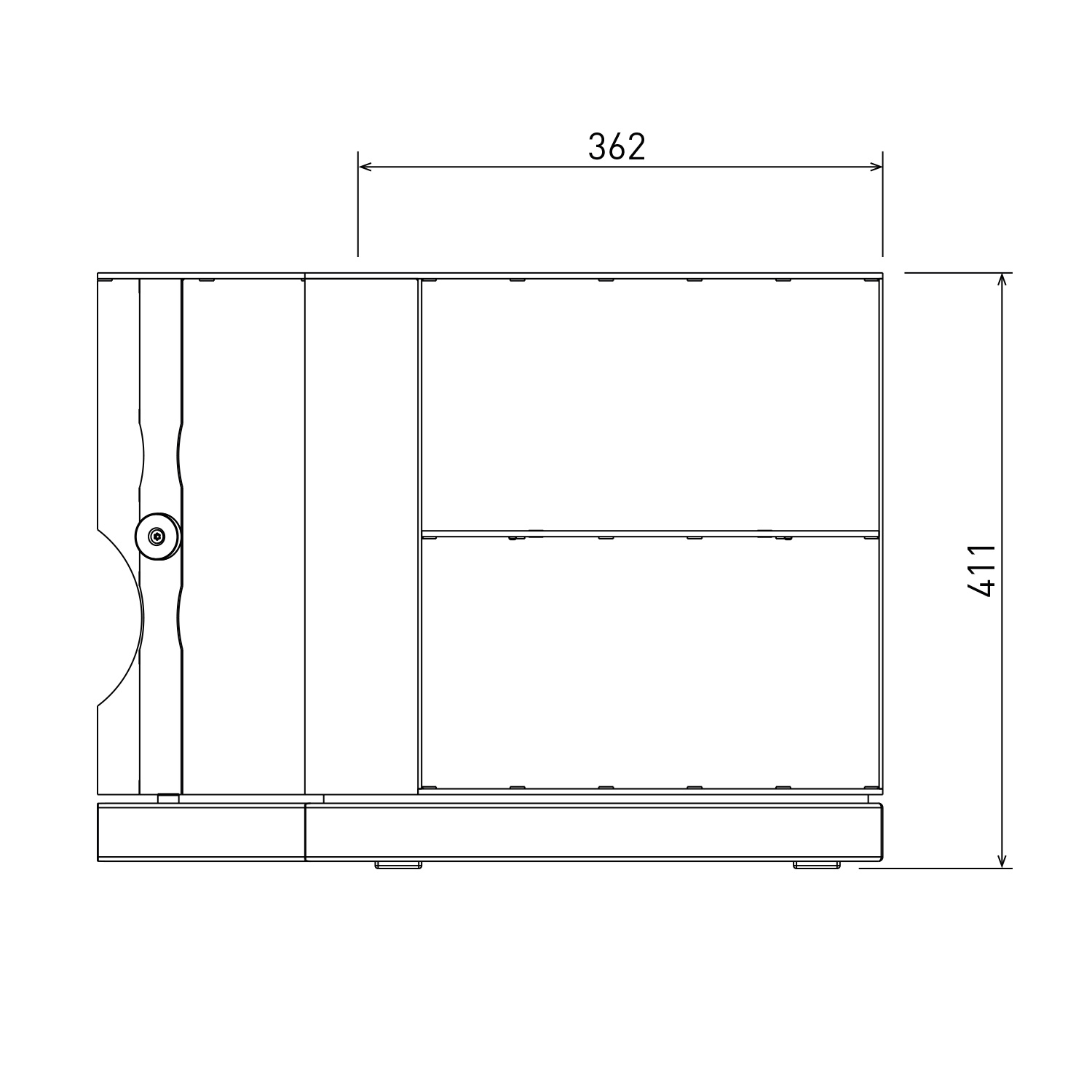 Austroflamm Lux boîte d'appoint droite 36 cm