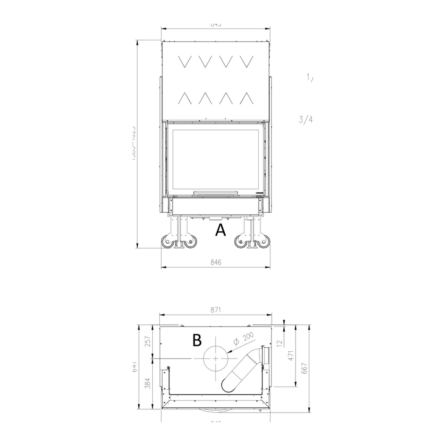 La Nordica TERMOCAMINO WF PLUS.16 insert de cheminée à bois