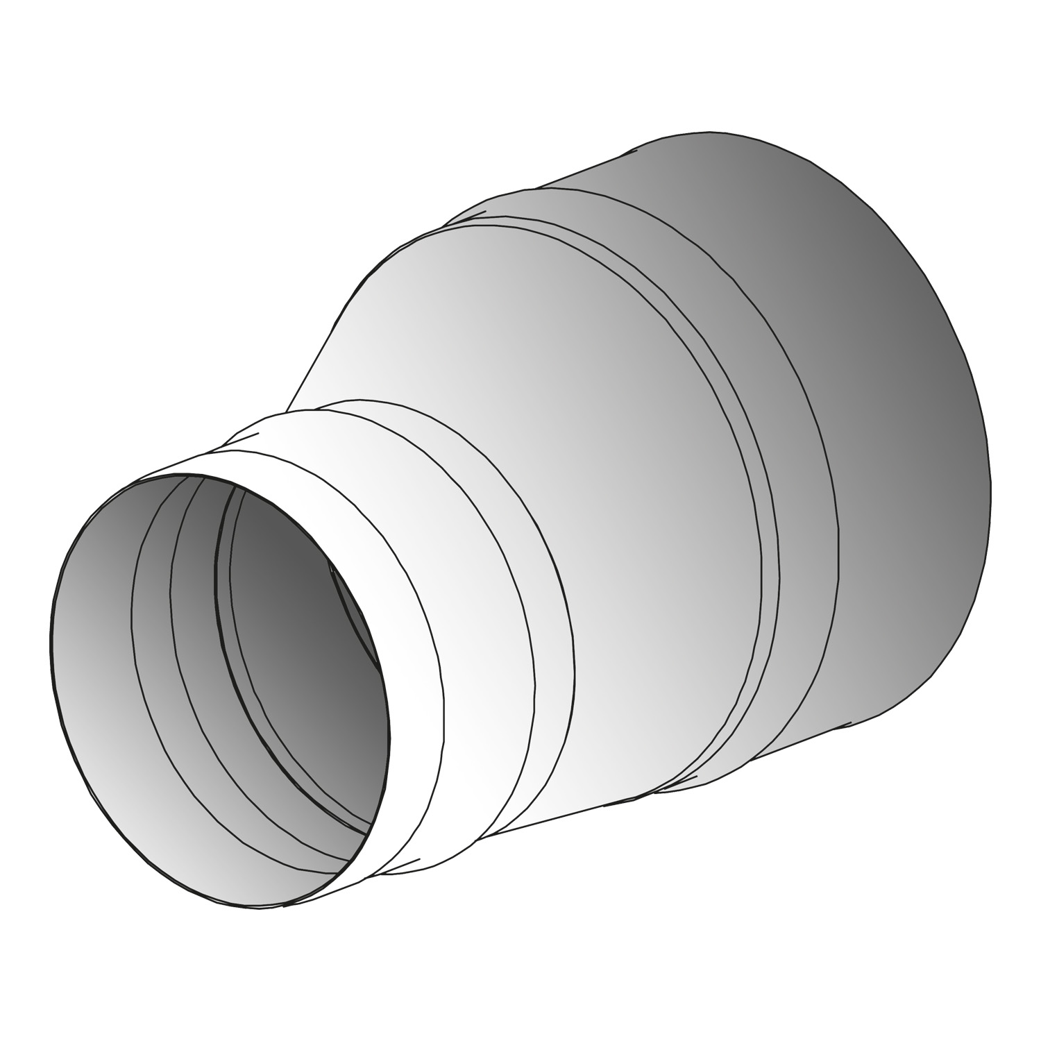 Schiedel extension PPL simple paroi 200mm - 250mm mat excentrique
