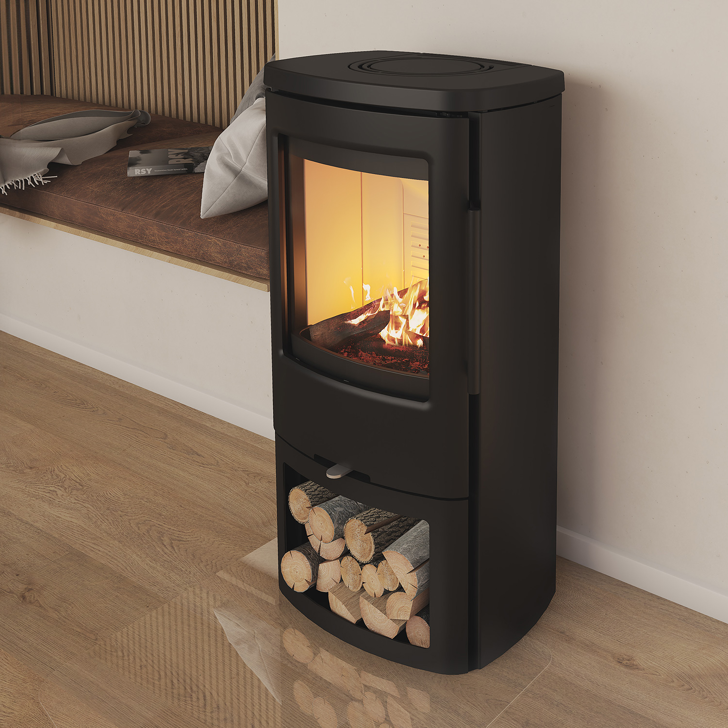 Poêle à bois TermaTech TT44 Acier Noir