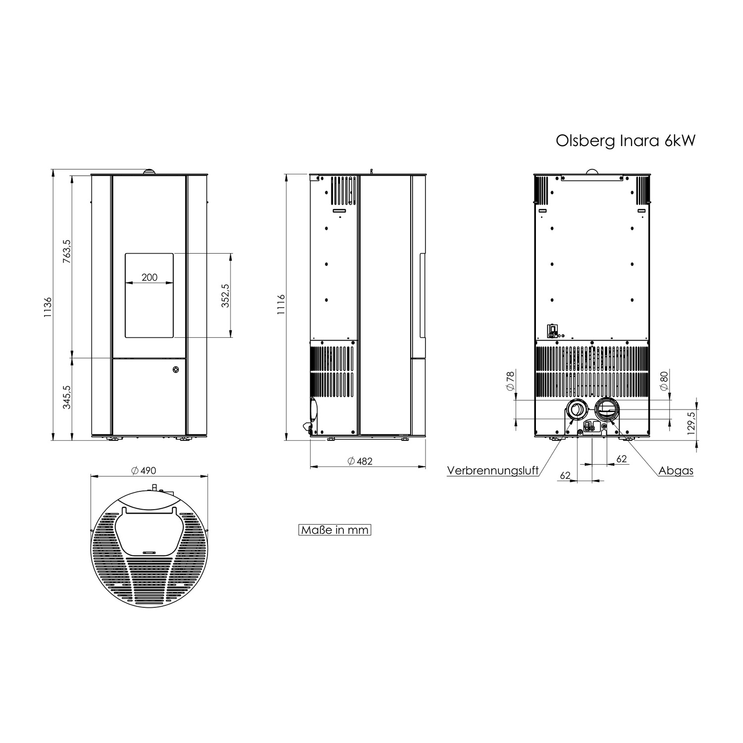 Olsberg Inara 3.0 6kW Pelletofen