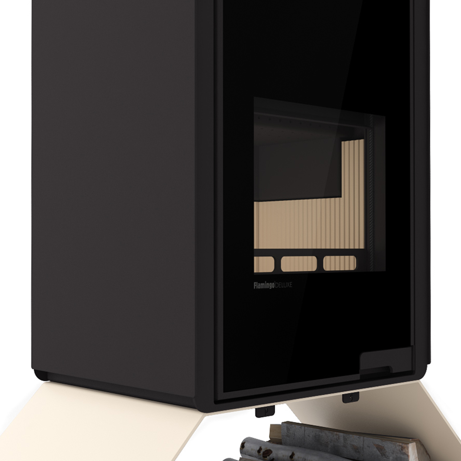 HS Flamingo Deluxe Senai Poêle à bois Crème