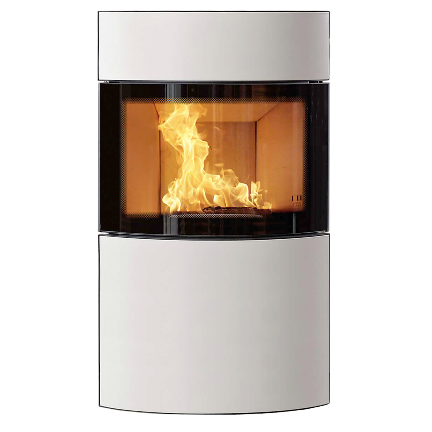 Austroflamm Fynn Xtra 2.0 poêle à bois acier noir/ revêtement céramique blanc fusion 60