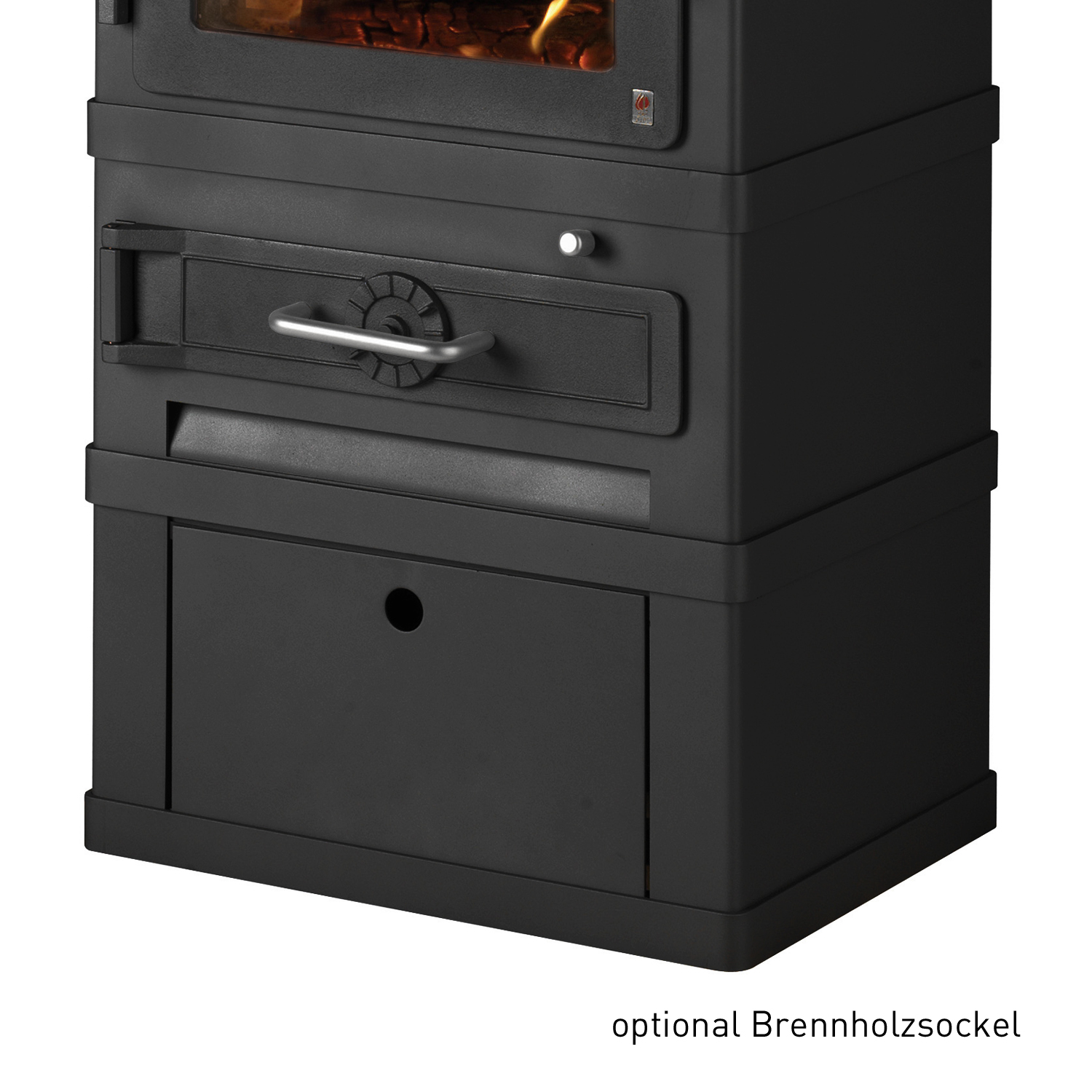 Poêle à bois Lotus 2060 Noir, évacuation des fumées à l'arrière