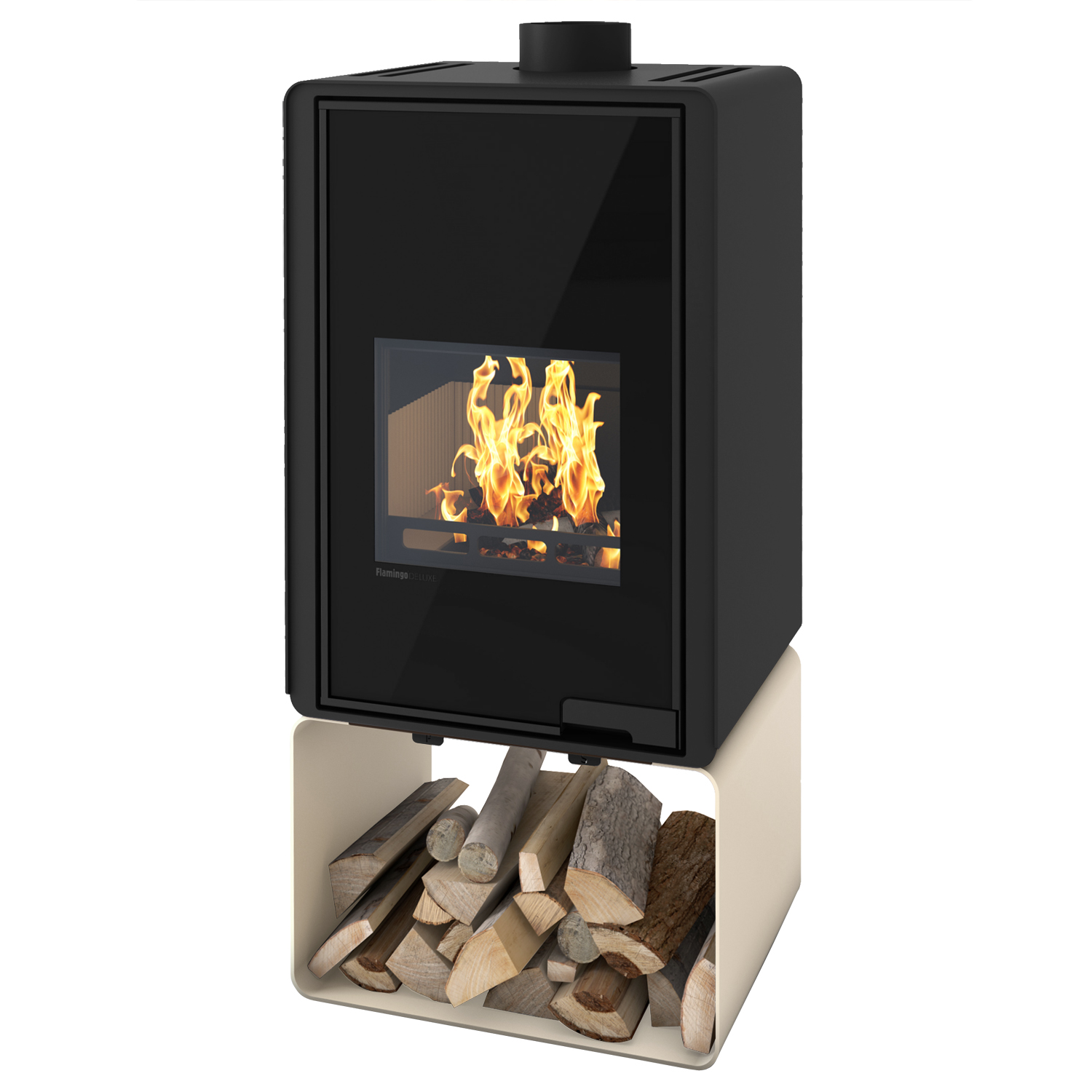 Poêle à bois HS Flamingo Deluxe Pentai Crème