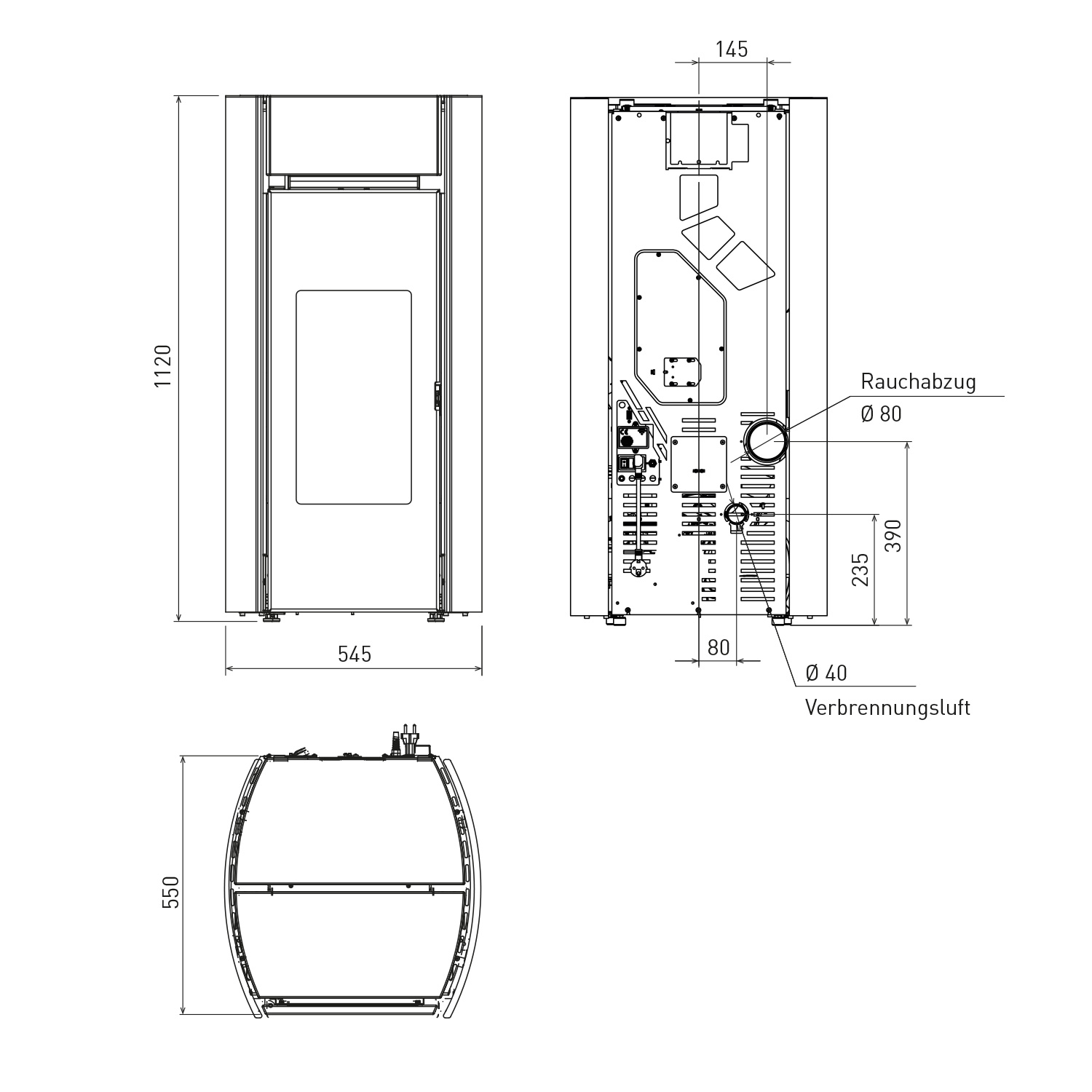 Edilkamin Myrna Poêle à granulés Céramique Blanche Edilkamin Myrna Poêle à granulés Céramique Blanche