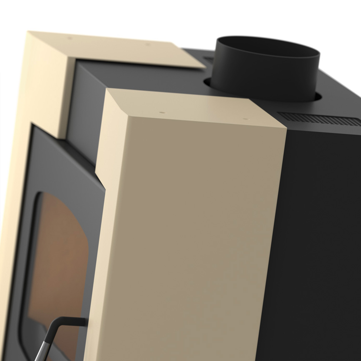 Poêle à bois HS Flamingo ESPO 1 Crème Poêle à bois HS Flamingo ESPO 1 Crème