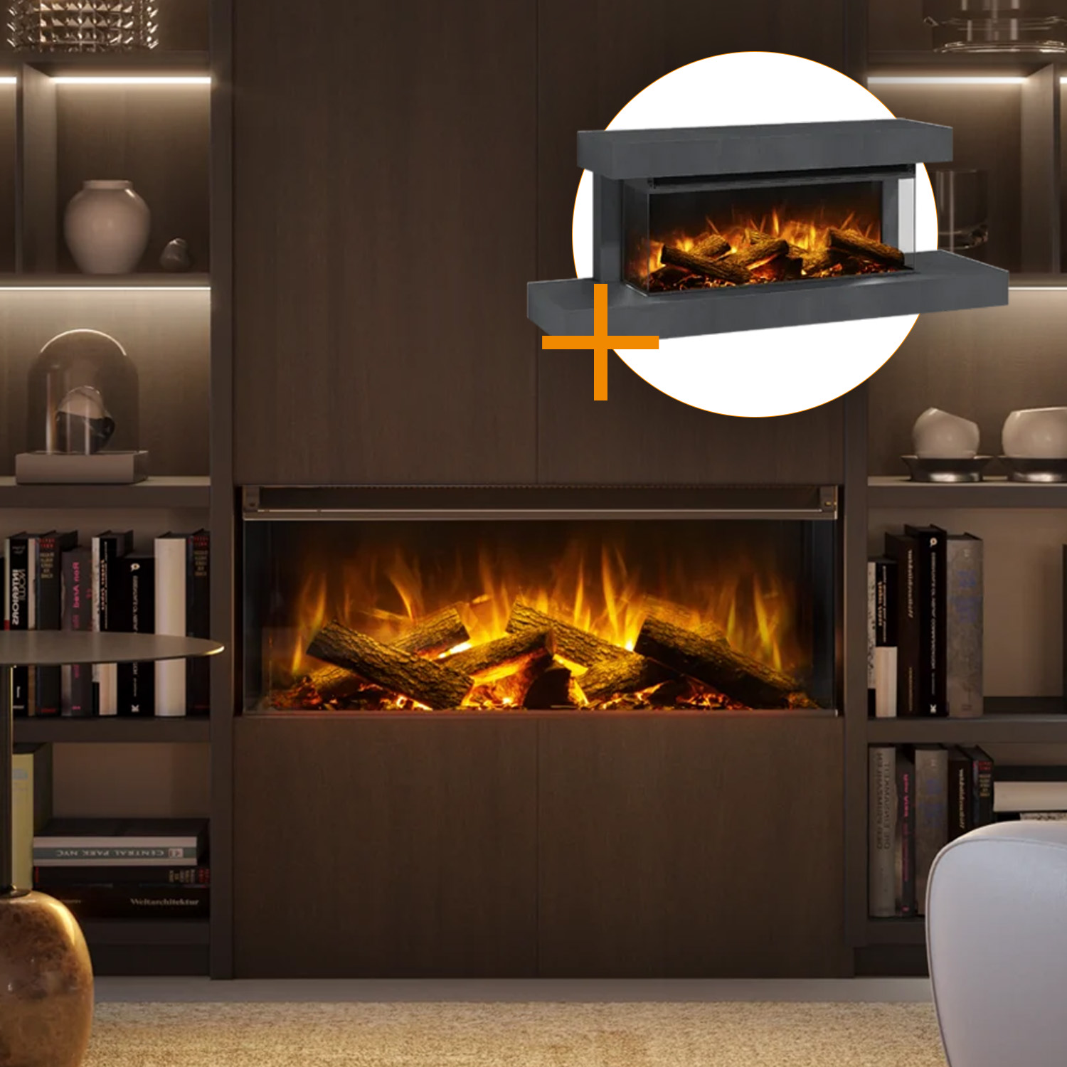 La Nordica Lumen 870 Cheminée électrique LED anthracite