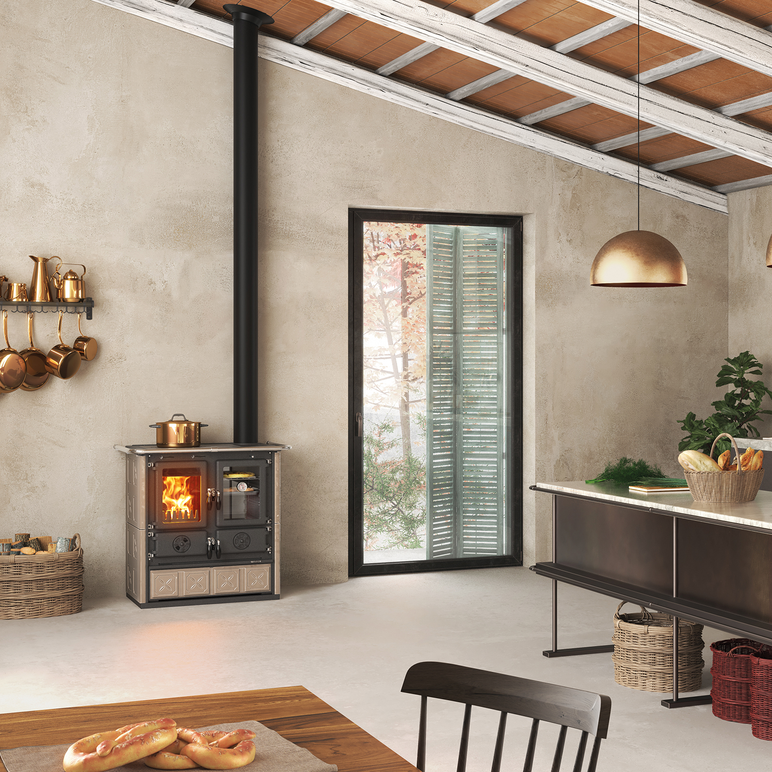 La cuisinière La Nordica Rosetta 5.0 Majolika Tortora