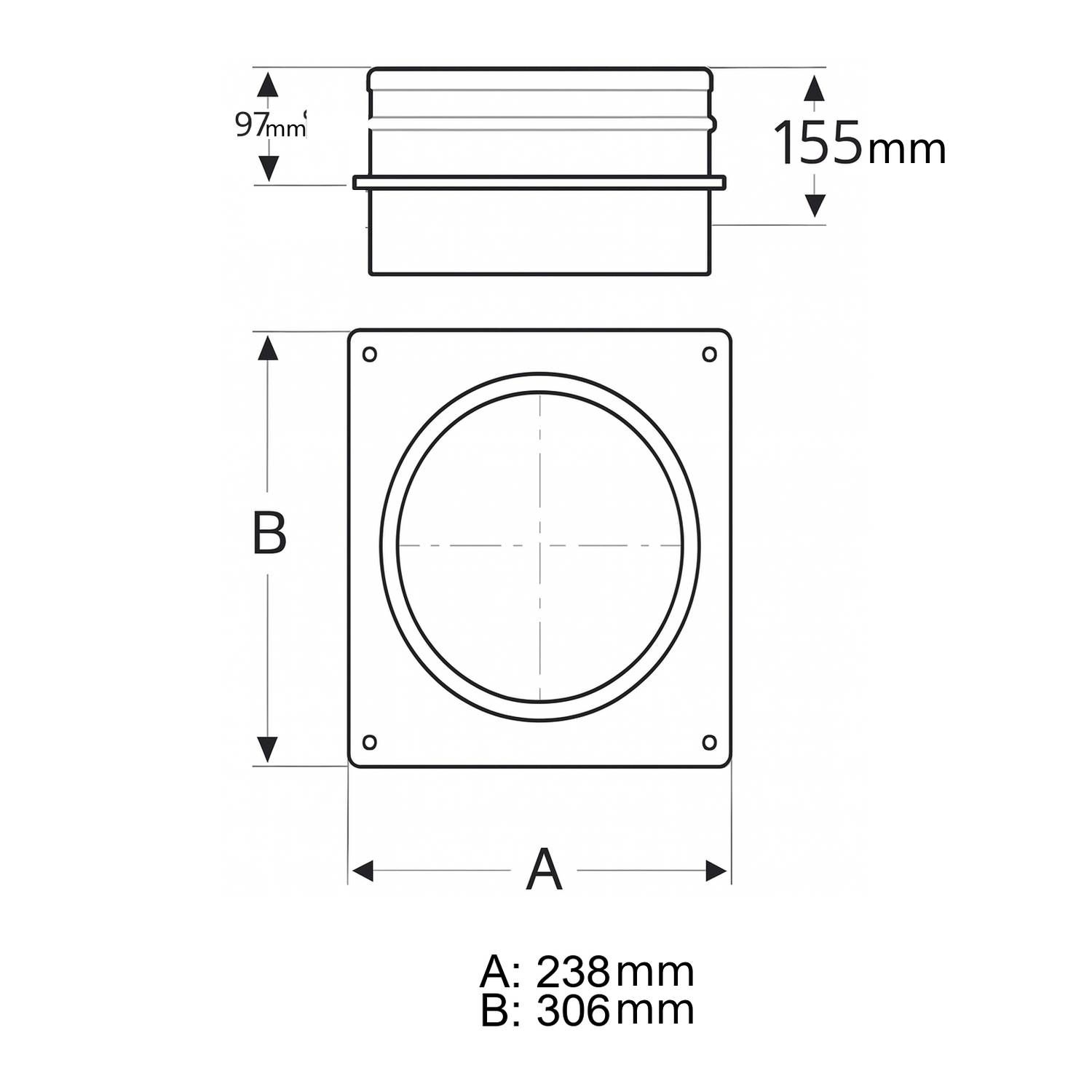 Schiedel support intermédiaire ICS Ø130 mm double paroi brillant