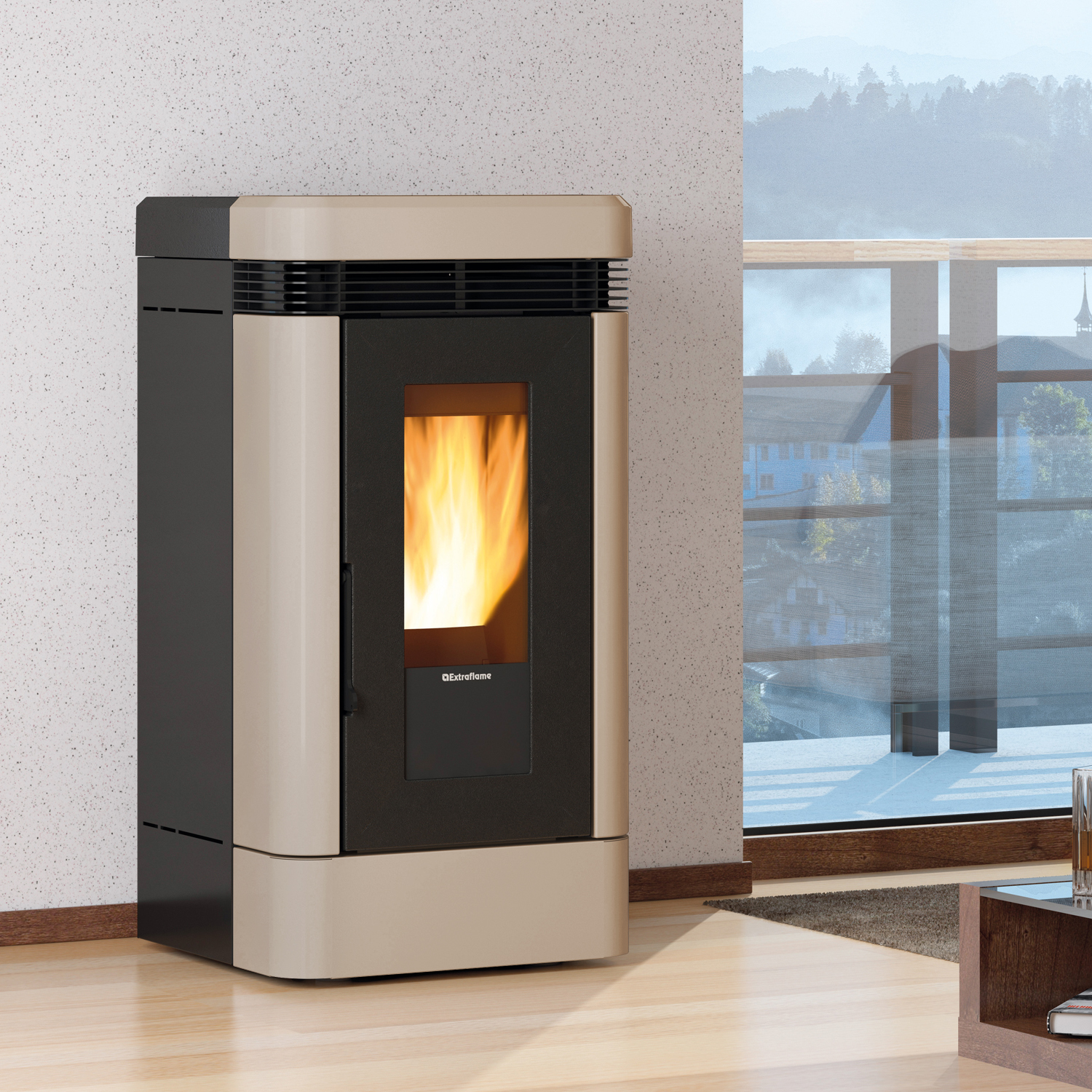 Extraflame Lucia Plus poêle à granulés Tortora + 450 kg de granulés gratuits Extraflame Lucia Plus poêle à granulés Tortora + 450 kg de granulés gratuits