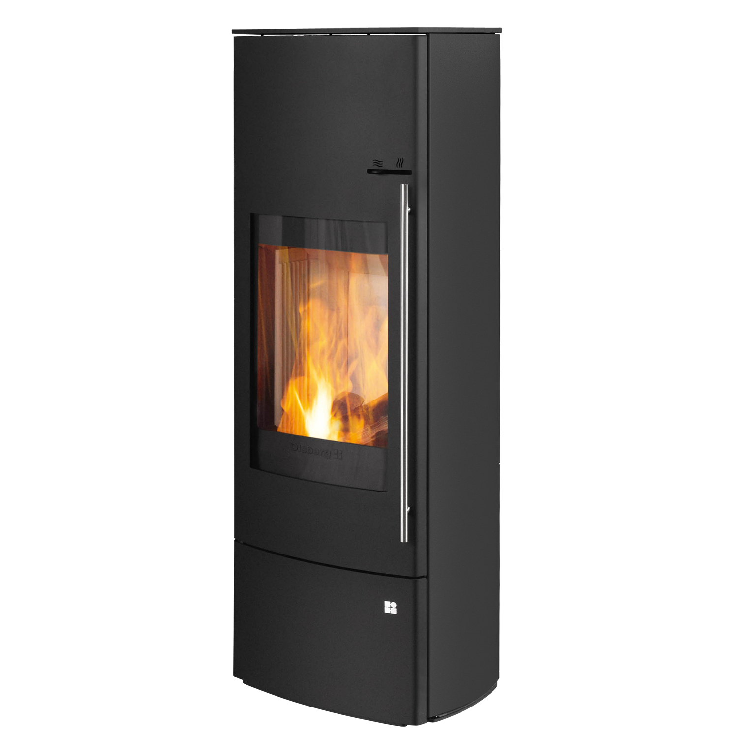 Olsberg Nevado Aqua Compact Wasserführender Kaminofen Stahl Schwarz - Komplett-Set Pufferspeicher TPSR 500 + 1 SWT