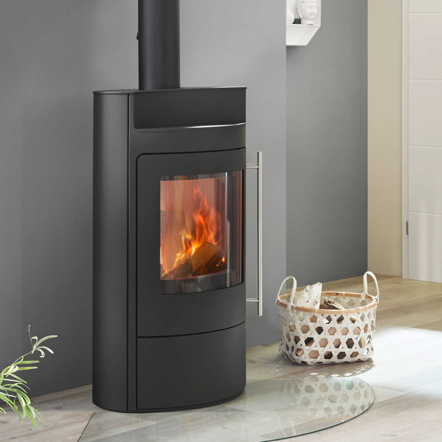 Olsberg Tecapa II PowerSystem Compact Poêle à bois Porte en acier