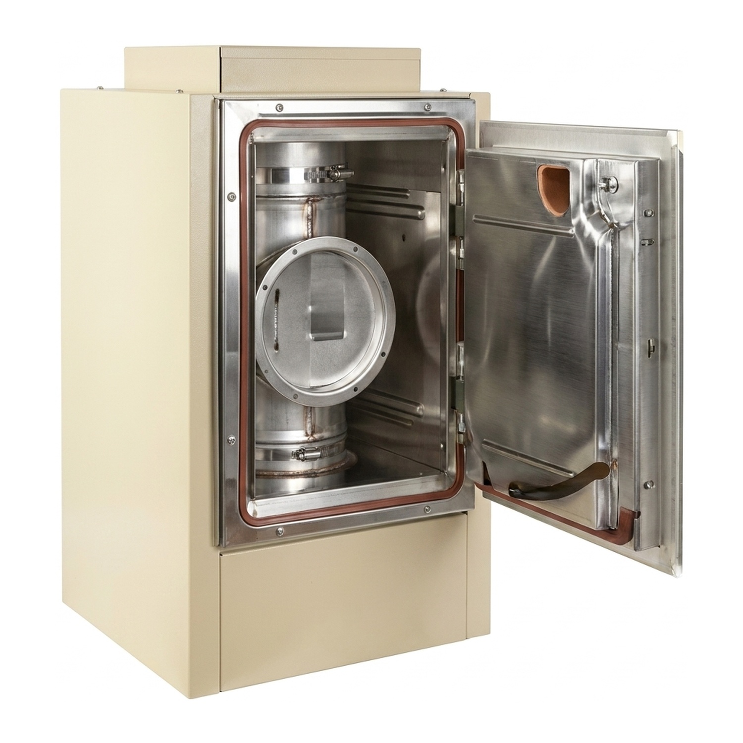 Schiedel Élément de gaine LB90 H=500 mm 280x280 mm avec raccord de ramonage PPL rond en haut Ø 180 mm