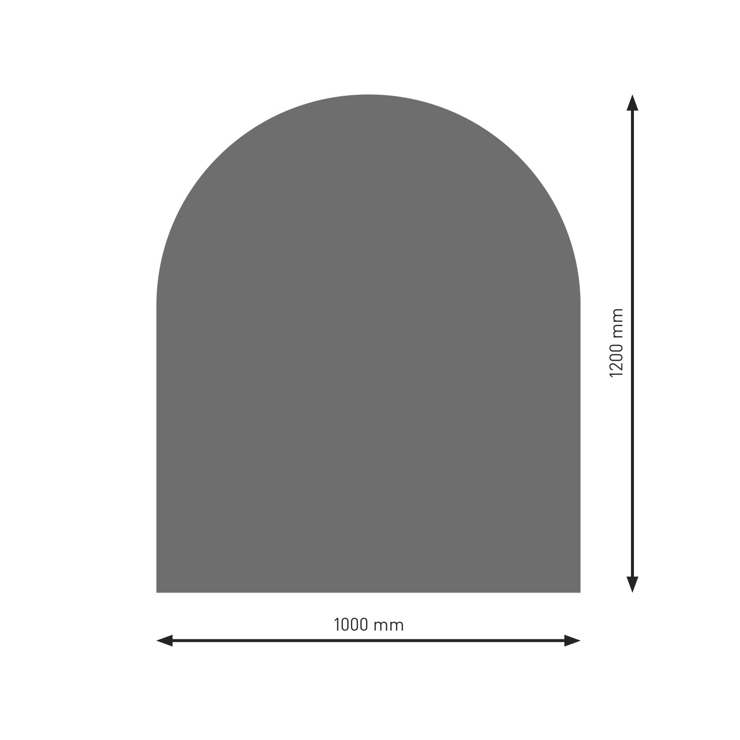 Plaque de sol Raik B3 demi-ronde, gris foncé, revêtement en poudre, 1200 x 1000 mm Plaque de sol Raik B3 demi-ronde, gris foncé, revêtement en poudre, 1200 x 1000 mm