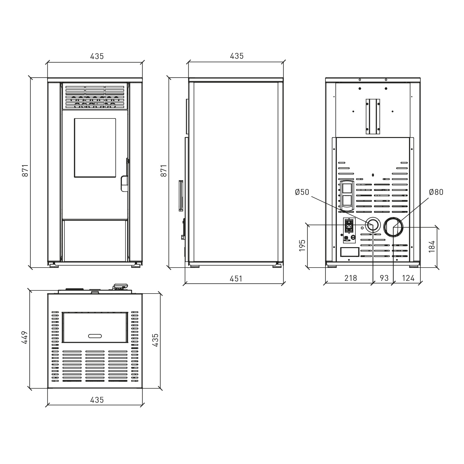 Wamsler WPO 7 Poêle à granulés en pierre naturelle