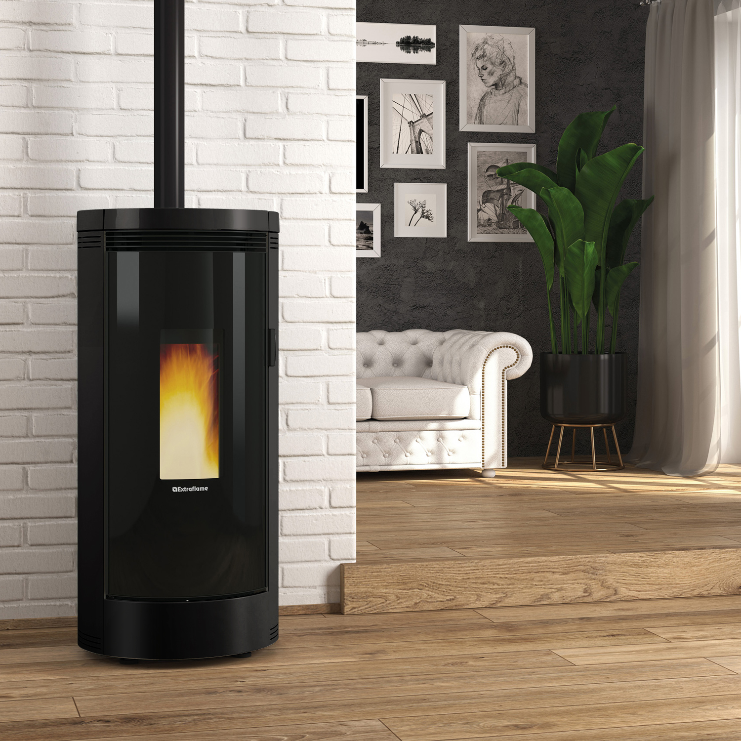 Extraflame Evolution Line Debby poêle à granulés noir