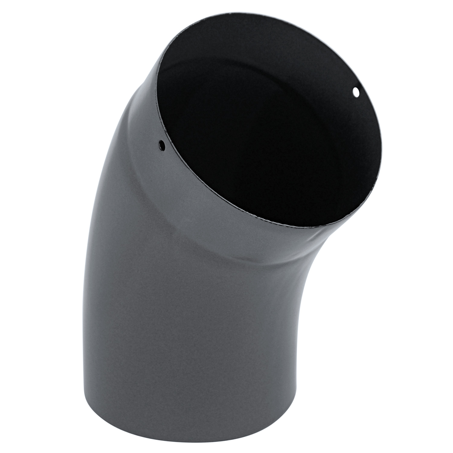 Coude de conduit de fumée / Coude de tuyau de poêle émaillé 150 mm - Coude lisse à 45° Gris