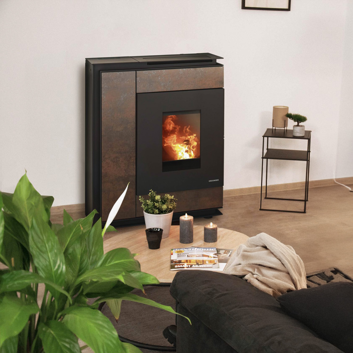 Oranier Boreas poêle à granulés Sintered Stone Korten LAS