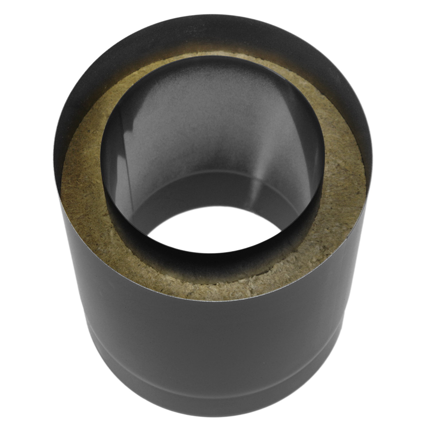Raik Coltherm élément de longueur 150mm noir double paroi L: 250mm pour tuyau de fumée / conduit de fumée
