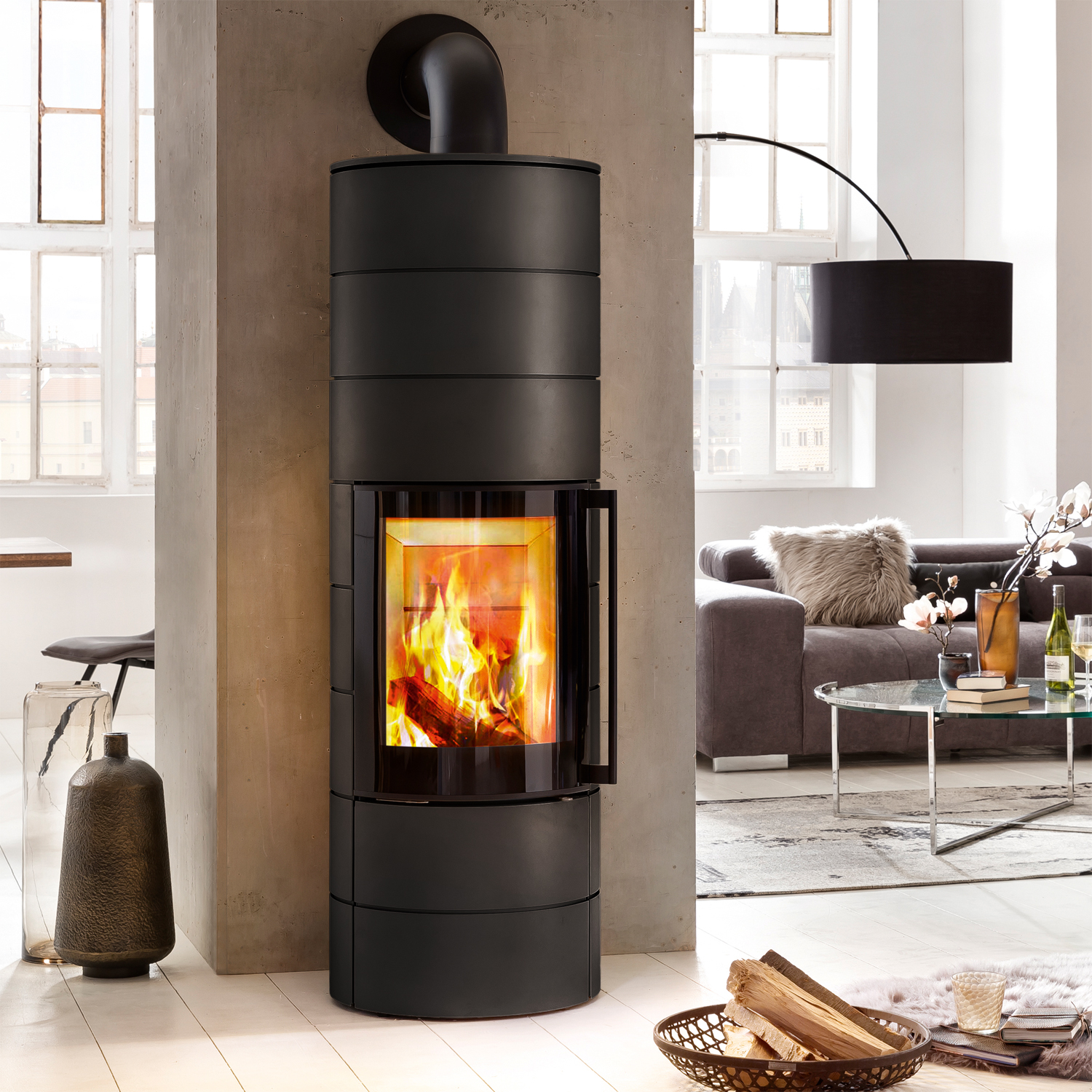Spartherm ambiente a4 poêle à bois acier Nero RLU