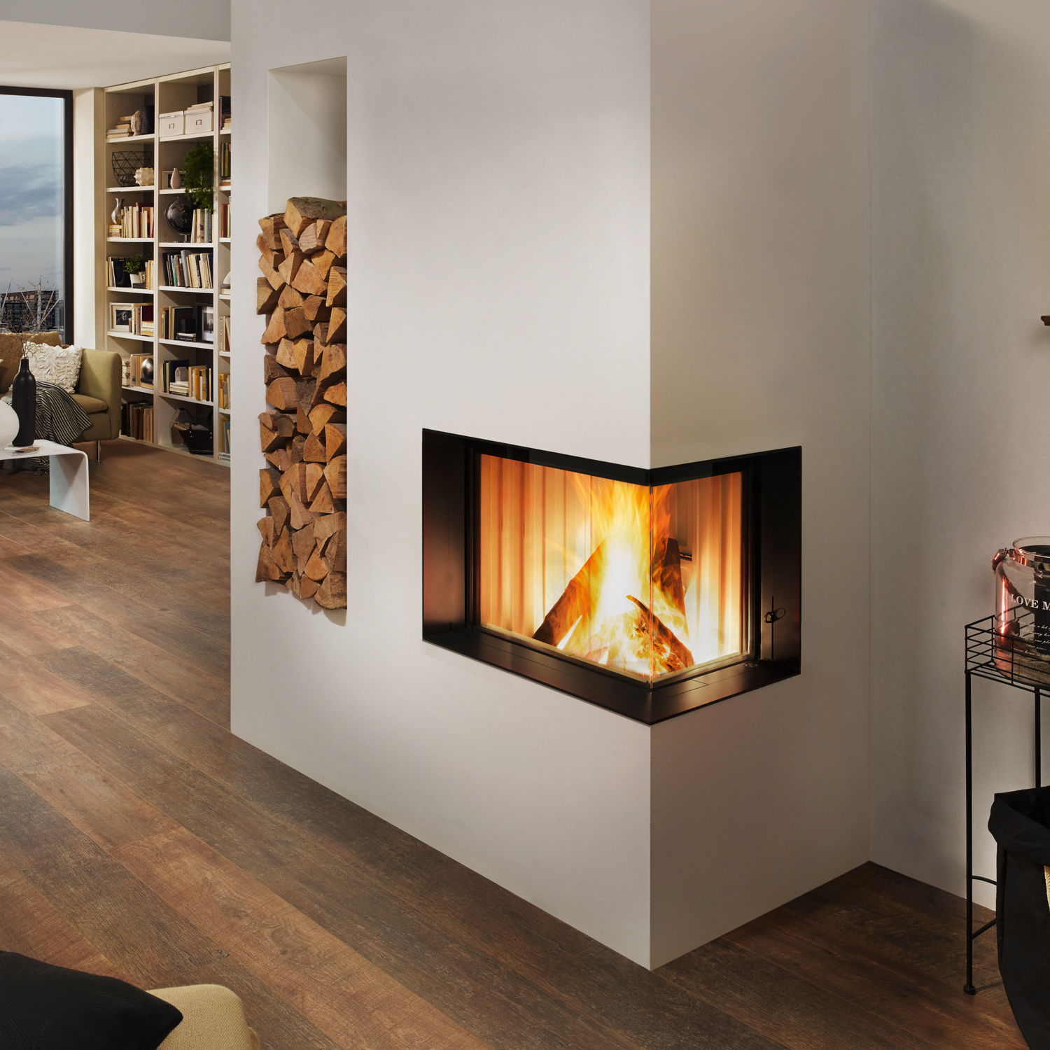 Spartherm Premium Varia-2R-80h Insert de cheminée d'angle RRA Ø 200 mm