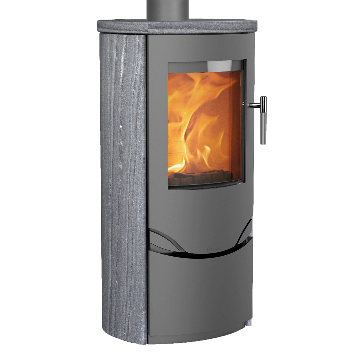 Lotus Prio 5 poêle à bois gris/ Indian Night