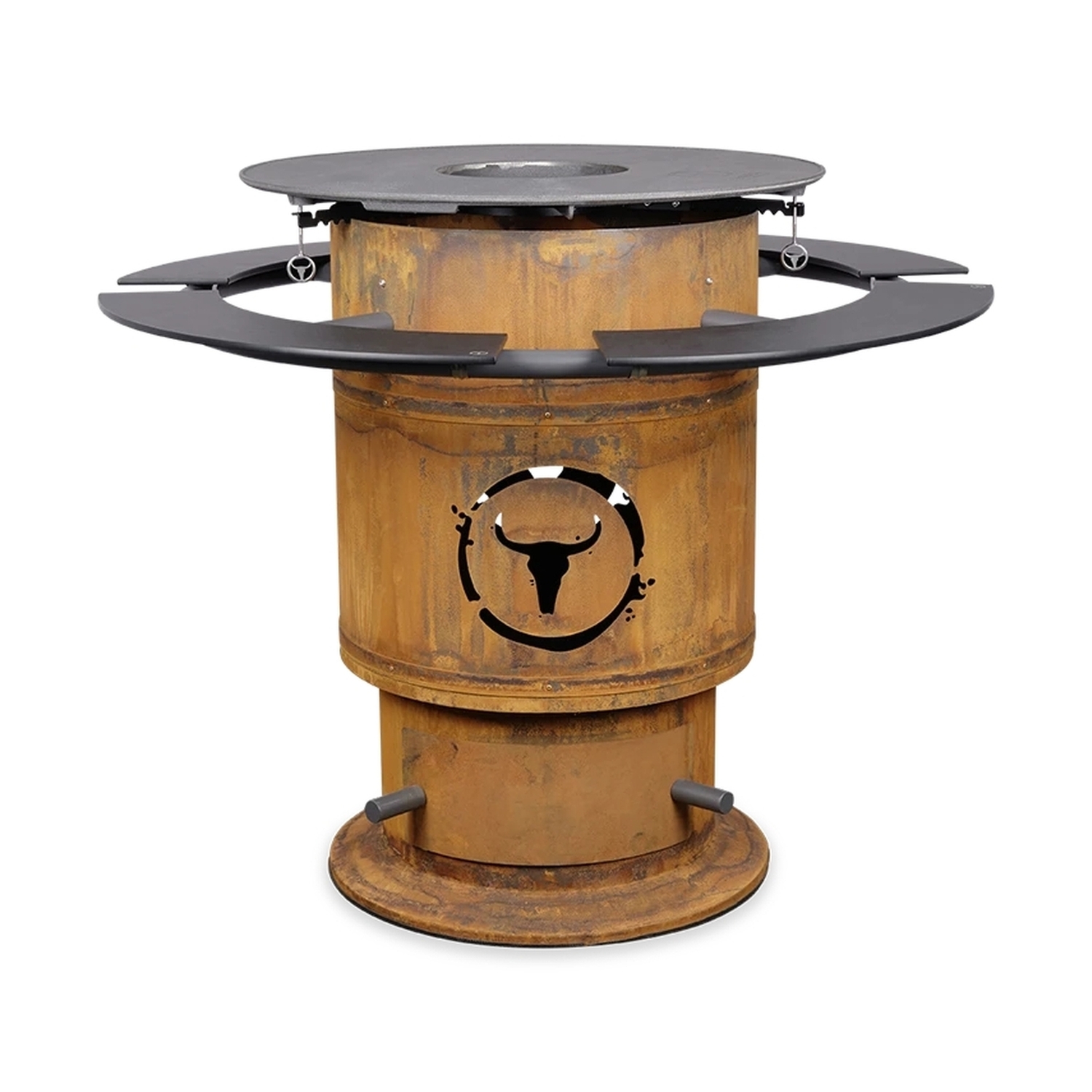 Moesta Bandit FirePlace inclus étagères PaperPlank noir et BBQ-Disk