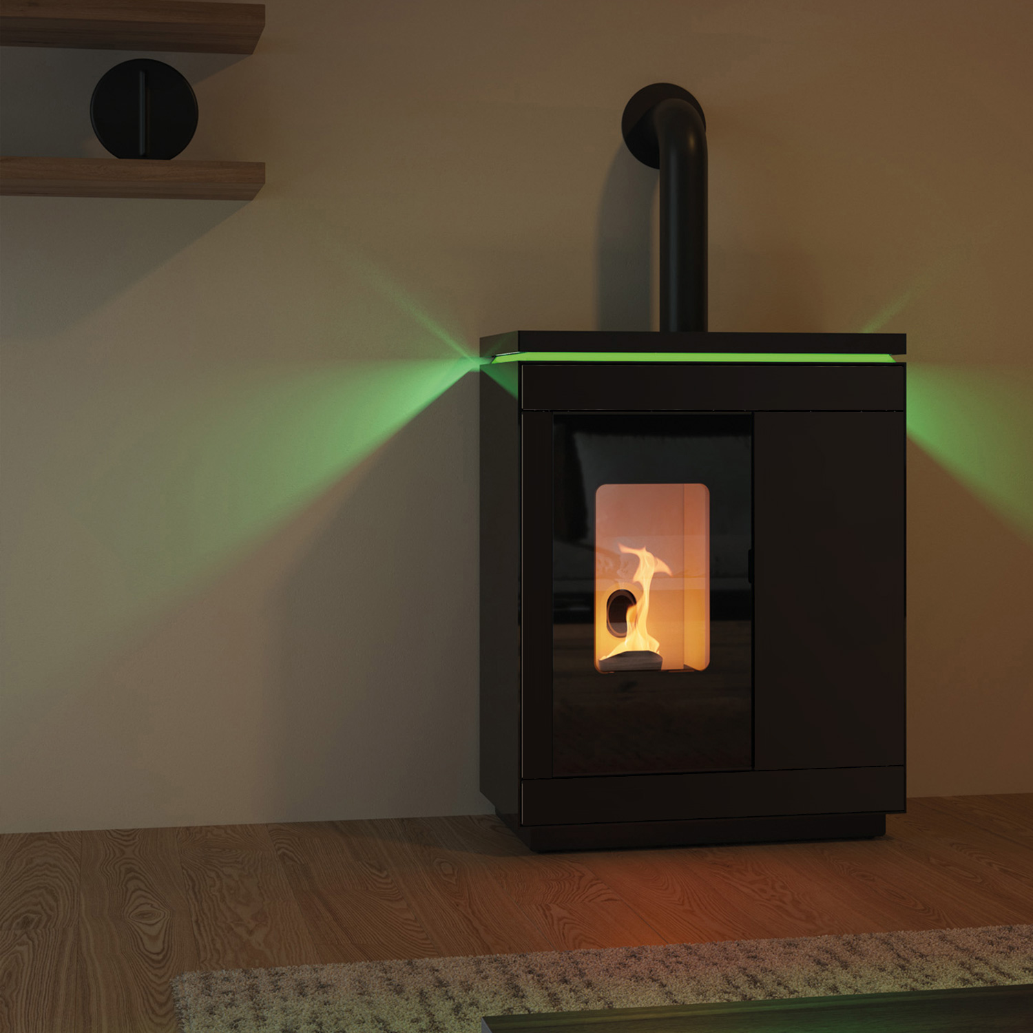 Olsberg Epana Poêle à granulés Acier Noir