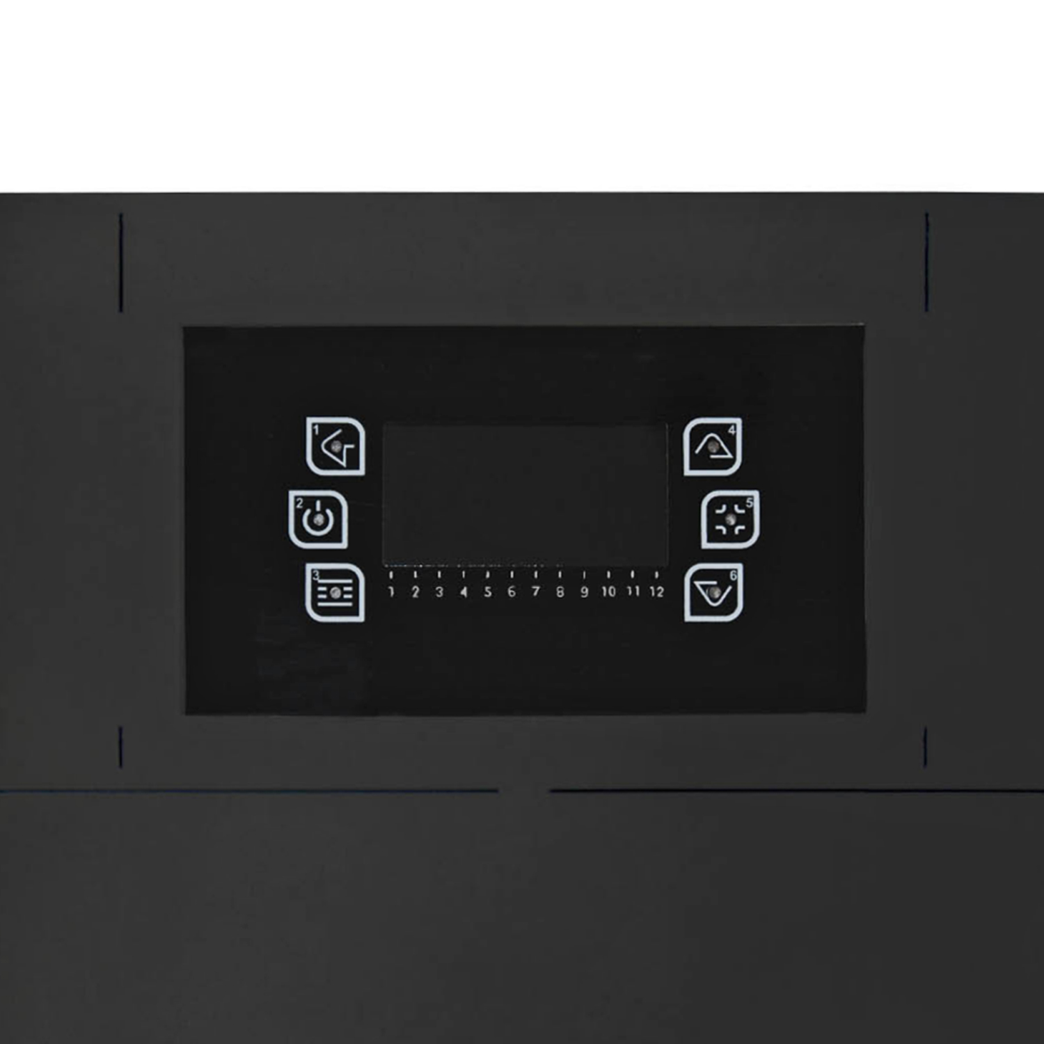 Oranier Boreas II poêle à granulés acier noir / pierre frittée blanc soie, tuyau de fumée arrière