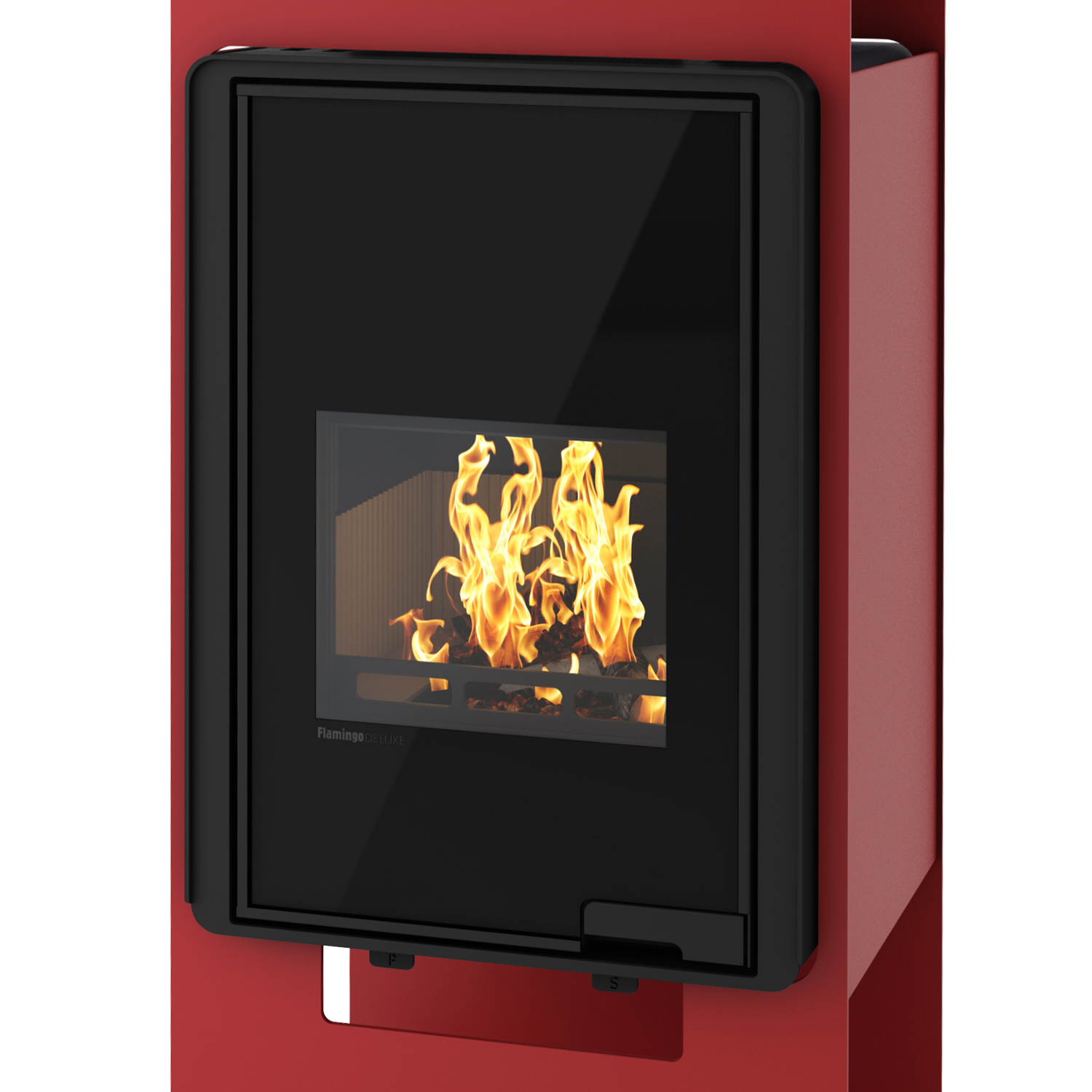 HS Flamingo Deluxe Singa Poêle à bois Rouge